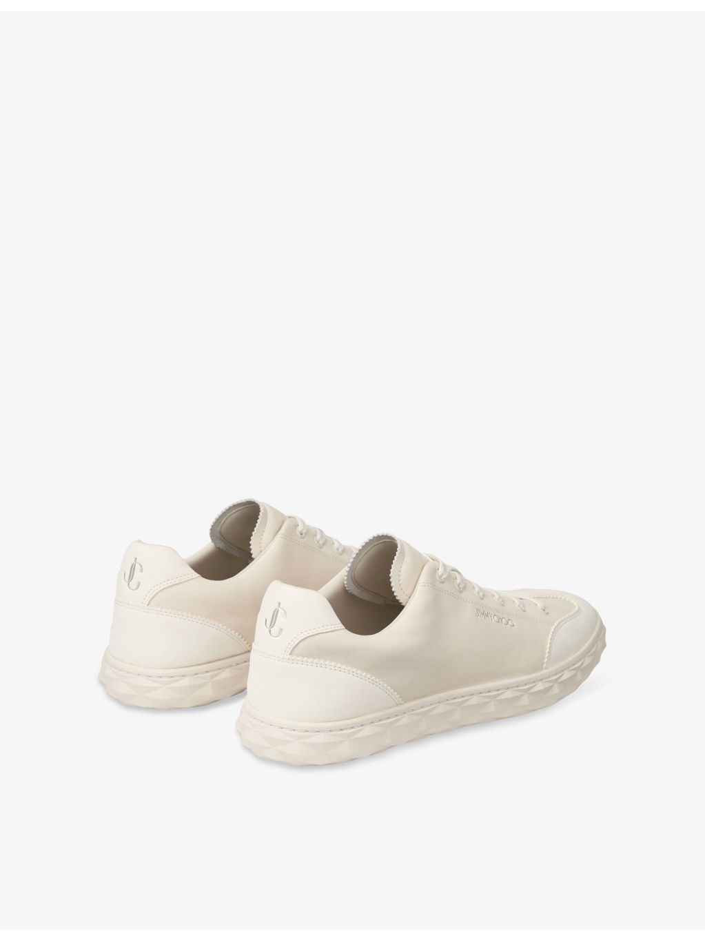 Diamond Light Logo-Embossed Leather Low-Top Trainers - 4