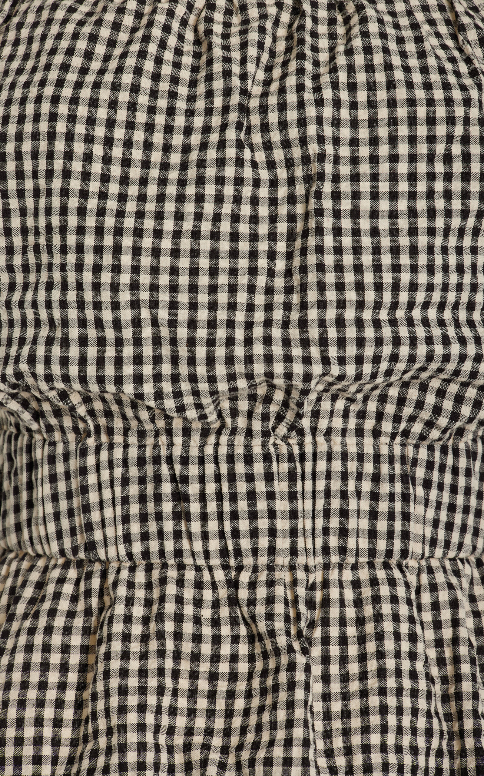 Aurelia Strapless Gingham Cotton Top black - 5
