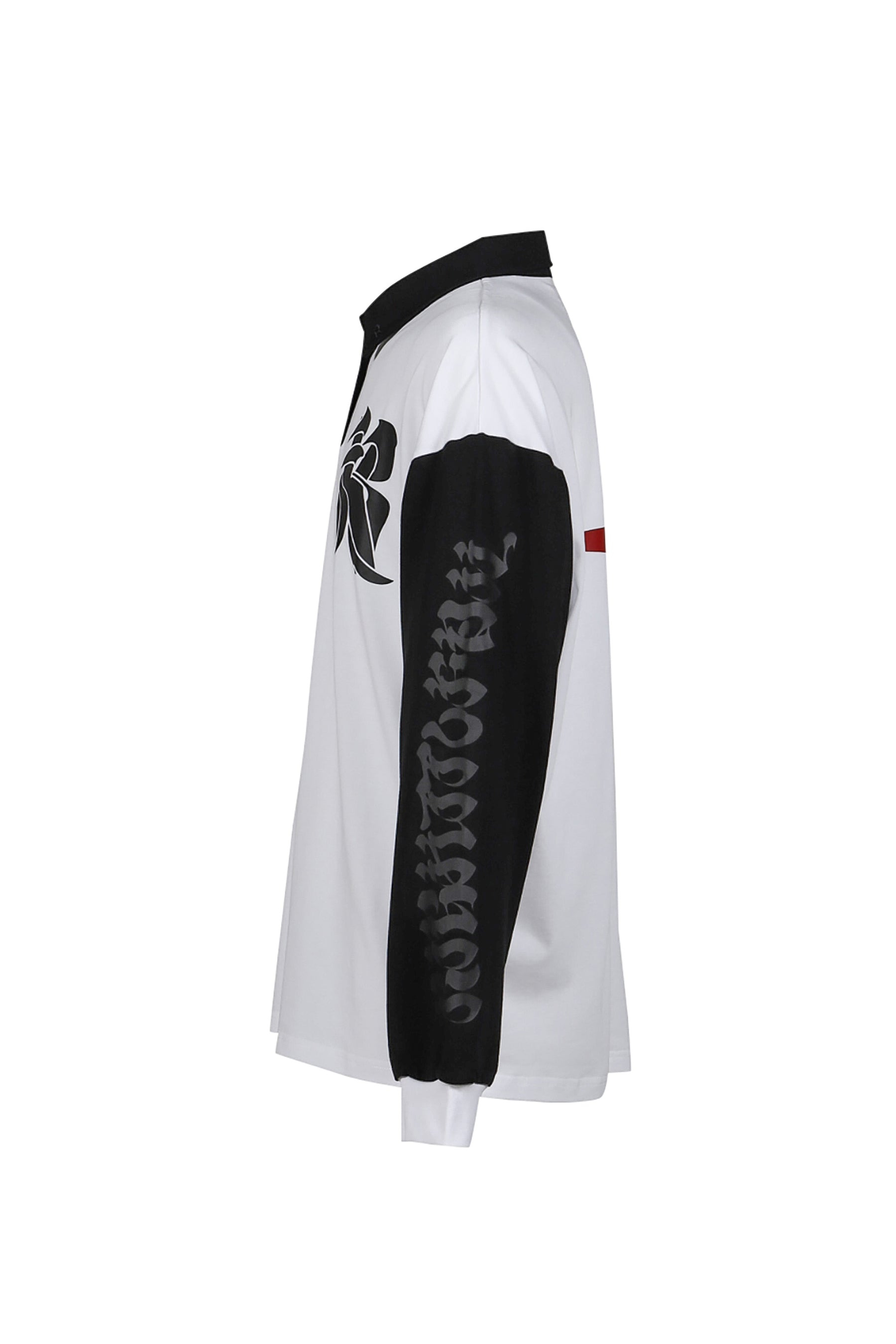 RUGBY LONGSLEEVE POLO / WHT - 7