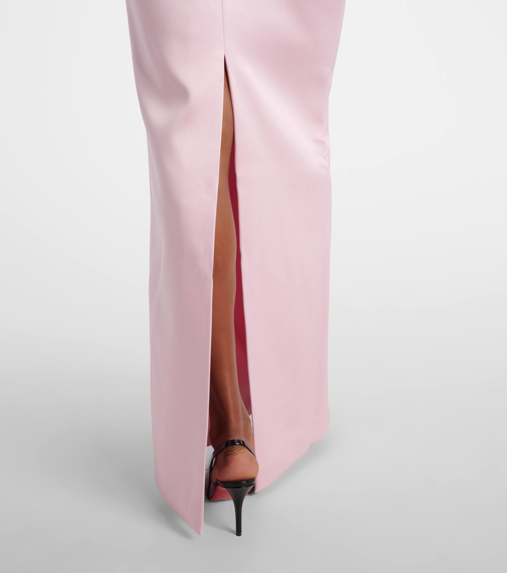 Akari cutout halterneck satin gown - 5