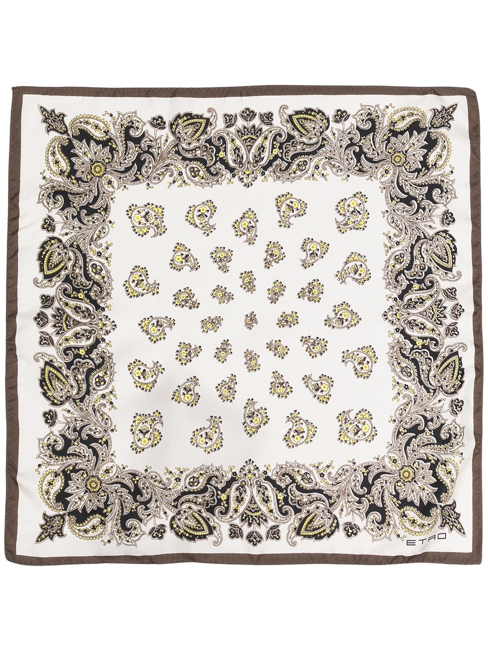 paisley-print silk pocket square - 2