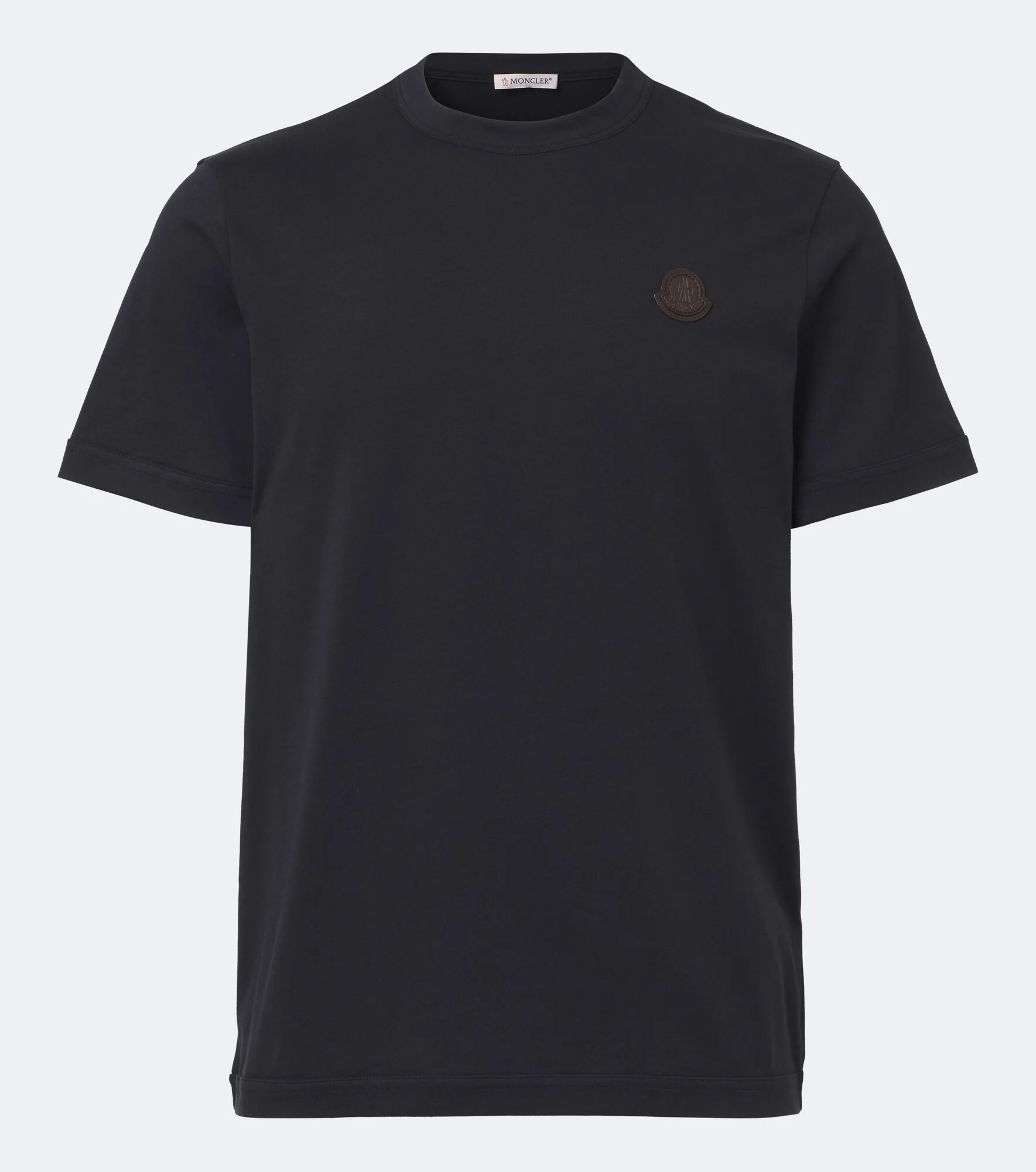 Leather-trimmed cotton jersey T-shirt - 1