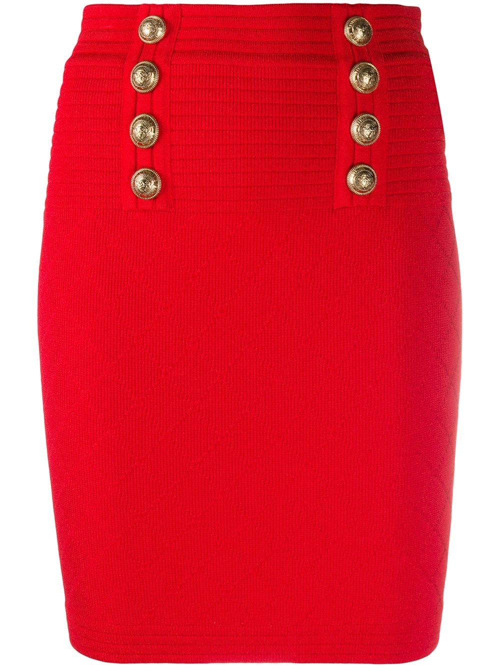 button detailed knitted skirt - 1