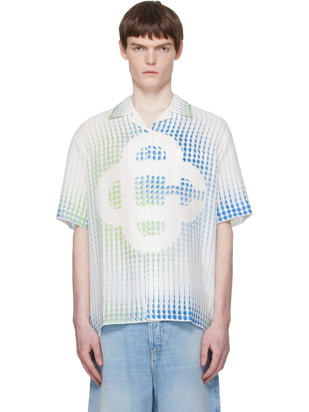 White Pills Cuban Collar Short Sleeve Shirt - 1