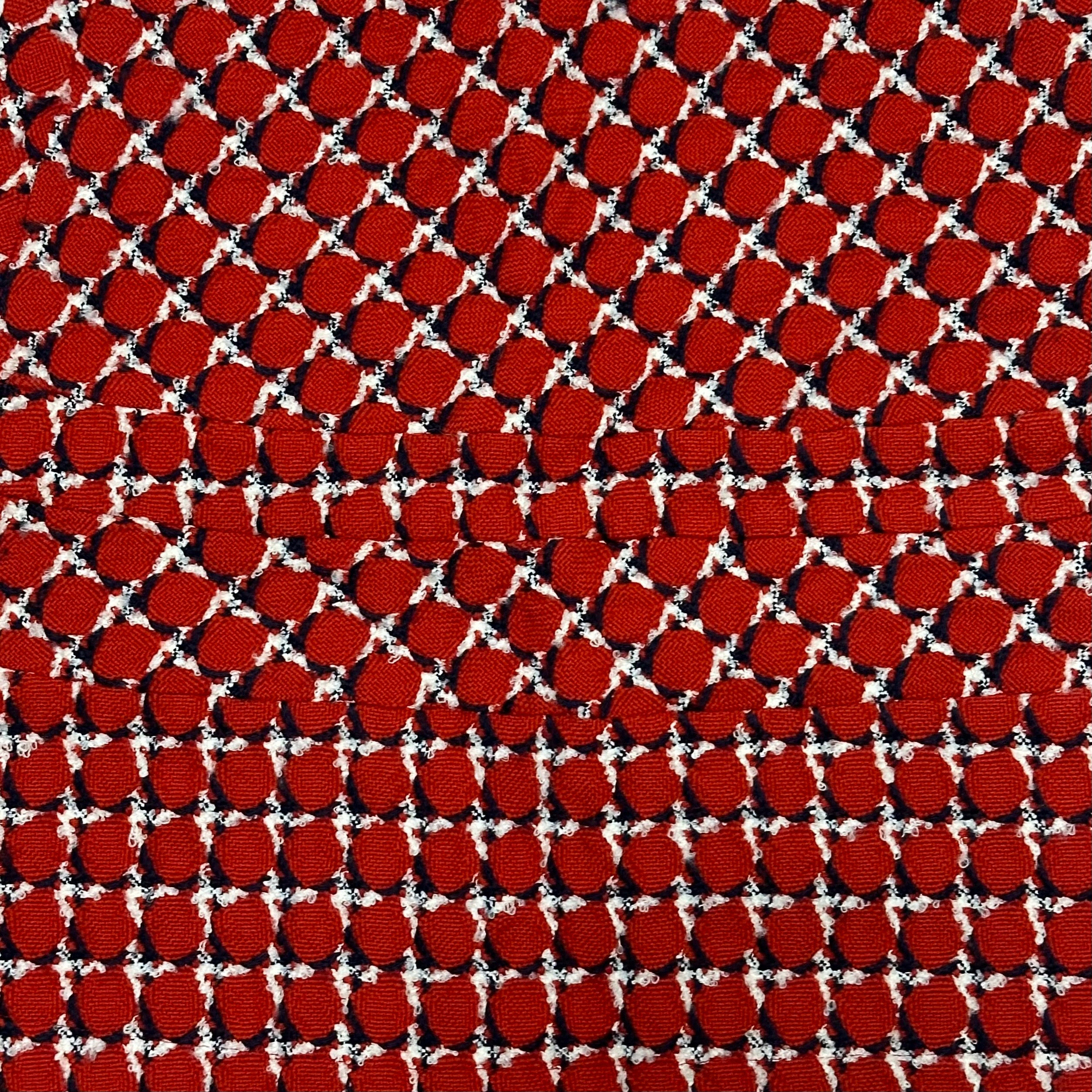 JUNYA WATANABE Fall Winter 2001 Check Tweed Knit Flared Midi Skirt - 5