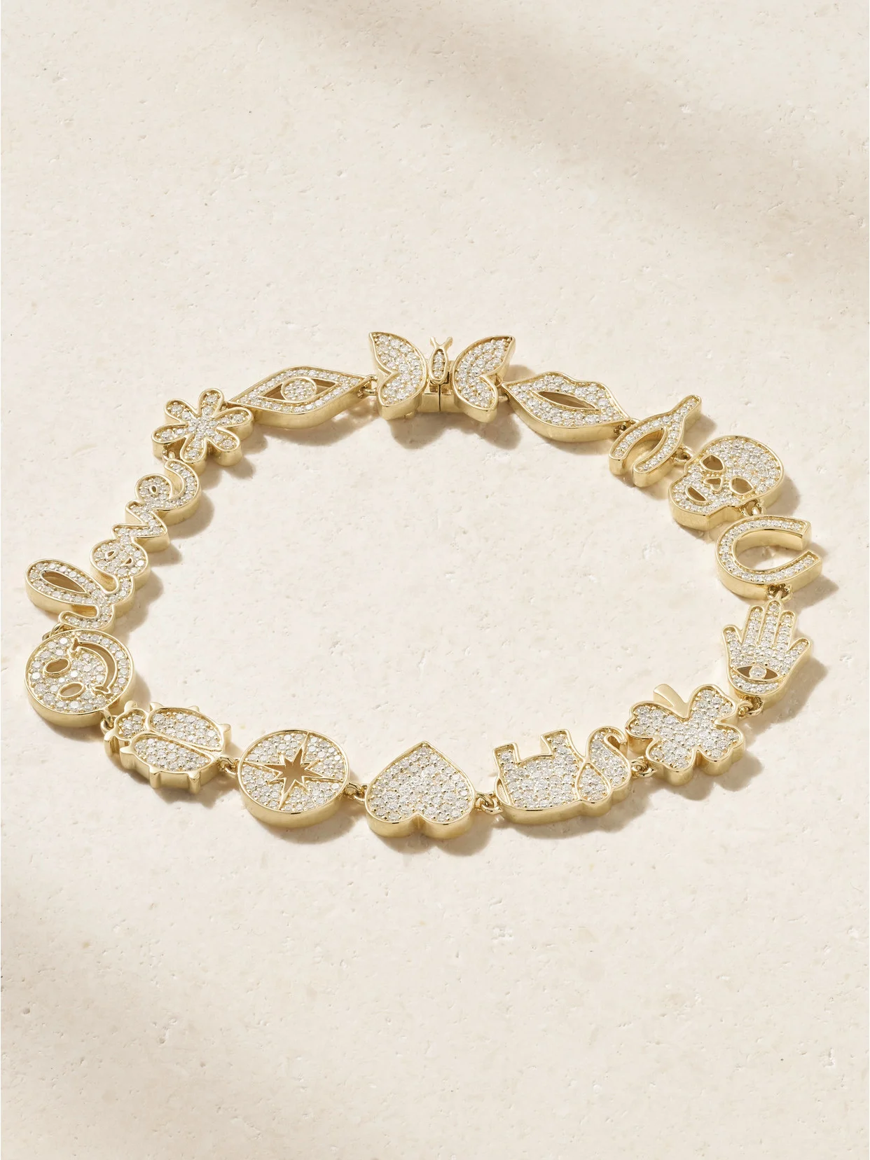 15th Anniversary 14-karat Gold Diamond Bracelet - 1