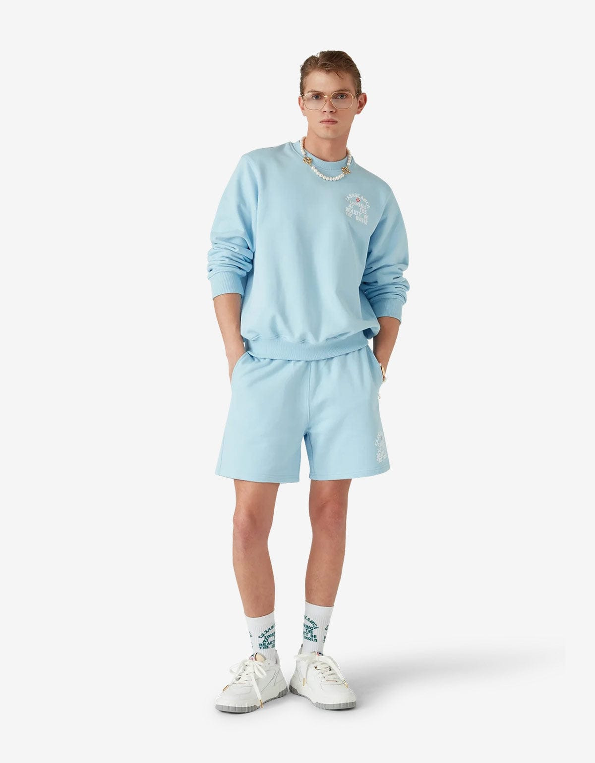 Casablanca Blue Beauty of The World Sweatshirt - 3