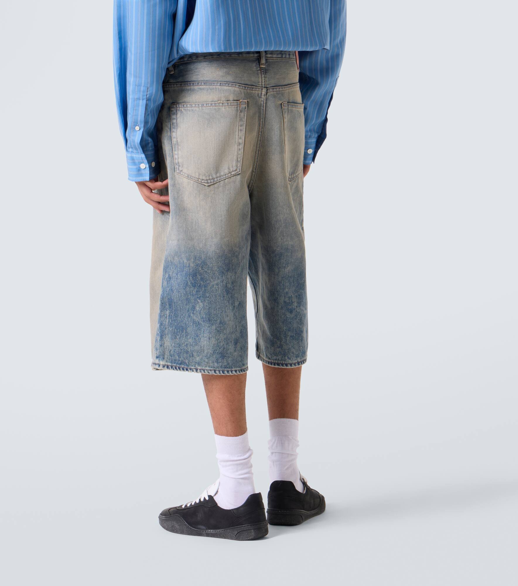 Low-rise denim shorts - 4