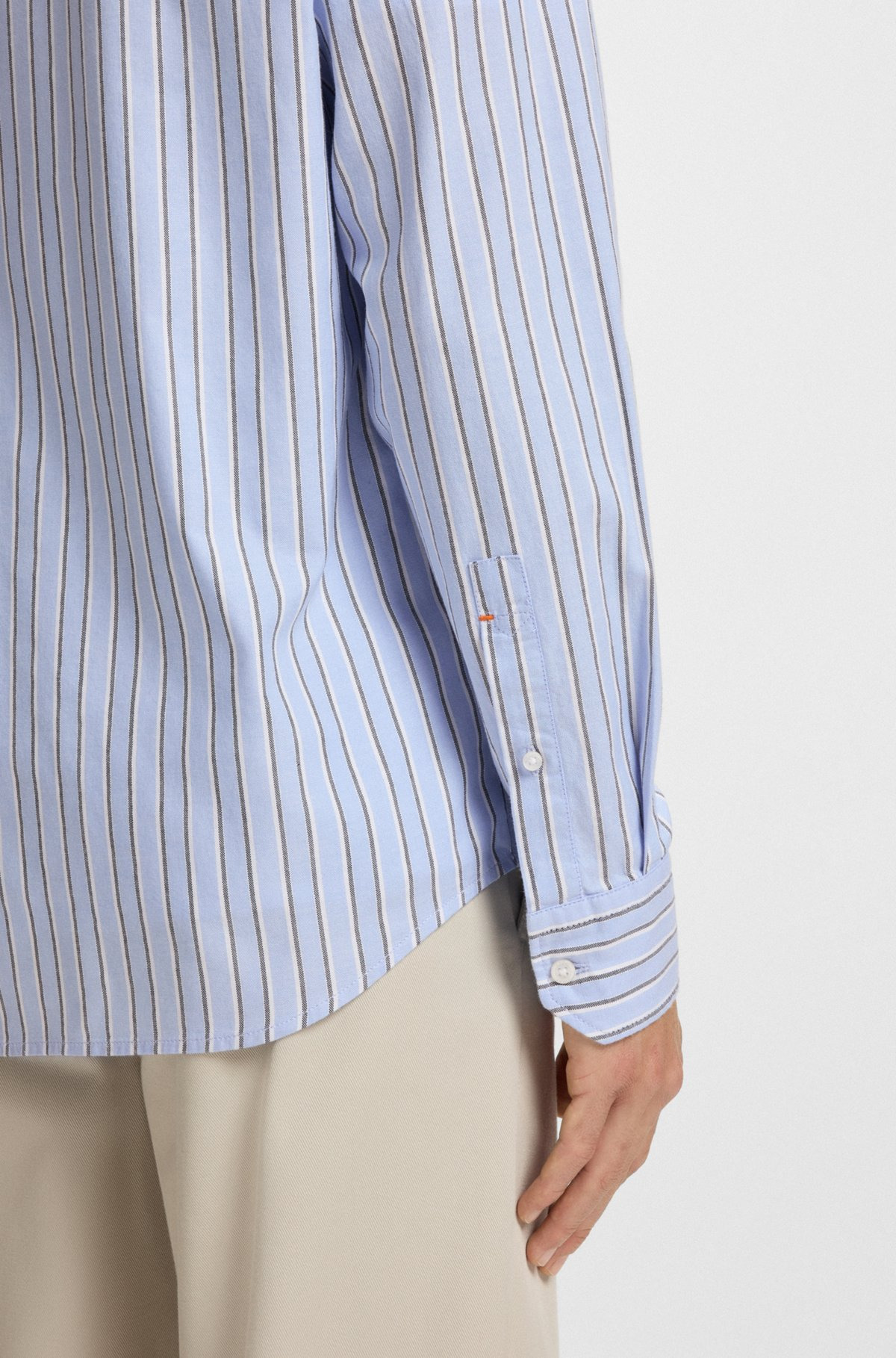 REGULAR-FIT SHIRT IN STRETCH-COTTON DOBBY - 6