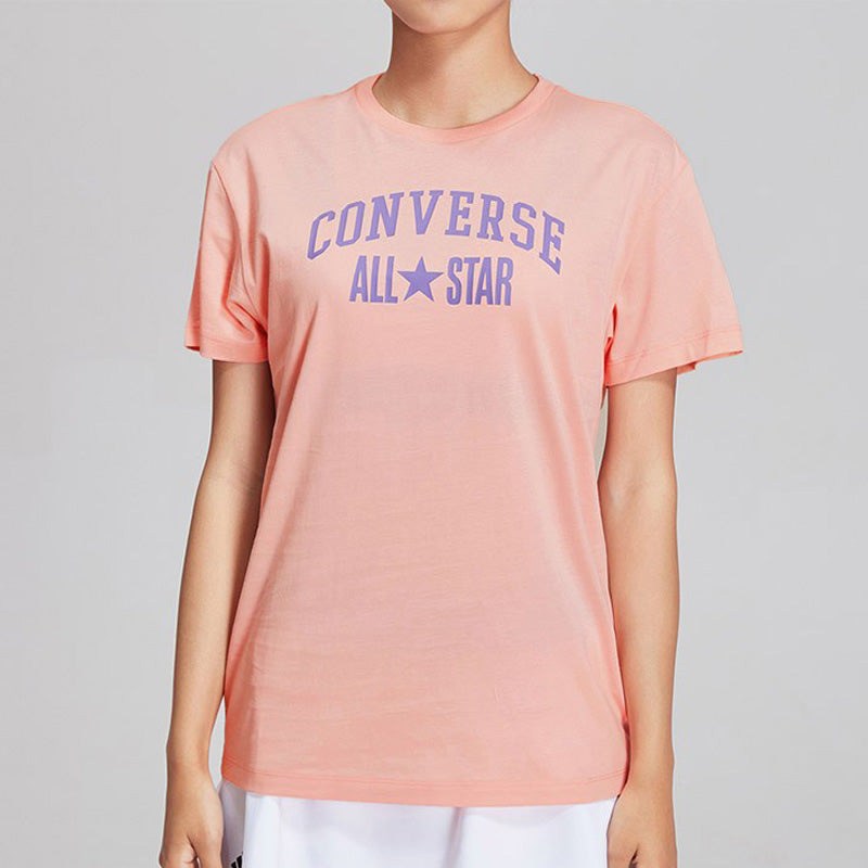 (WMNS) Converse Sport Graphic T-Shirt 'Pink Blue' 10017793-A02 - 2