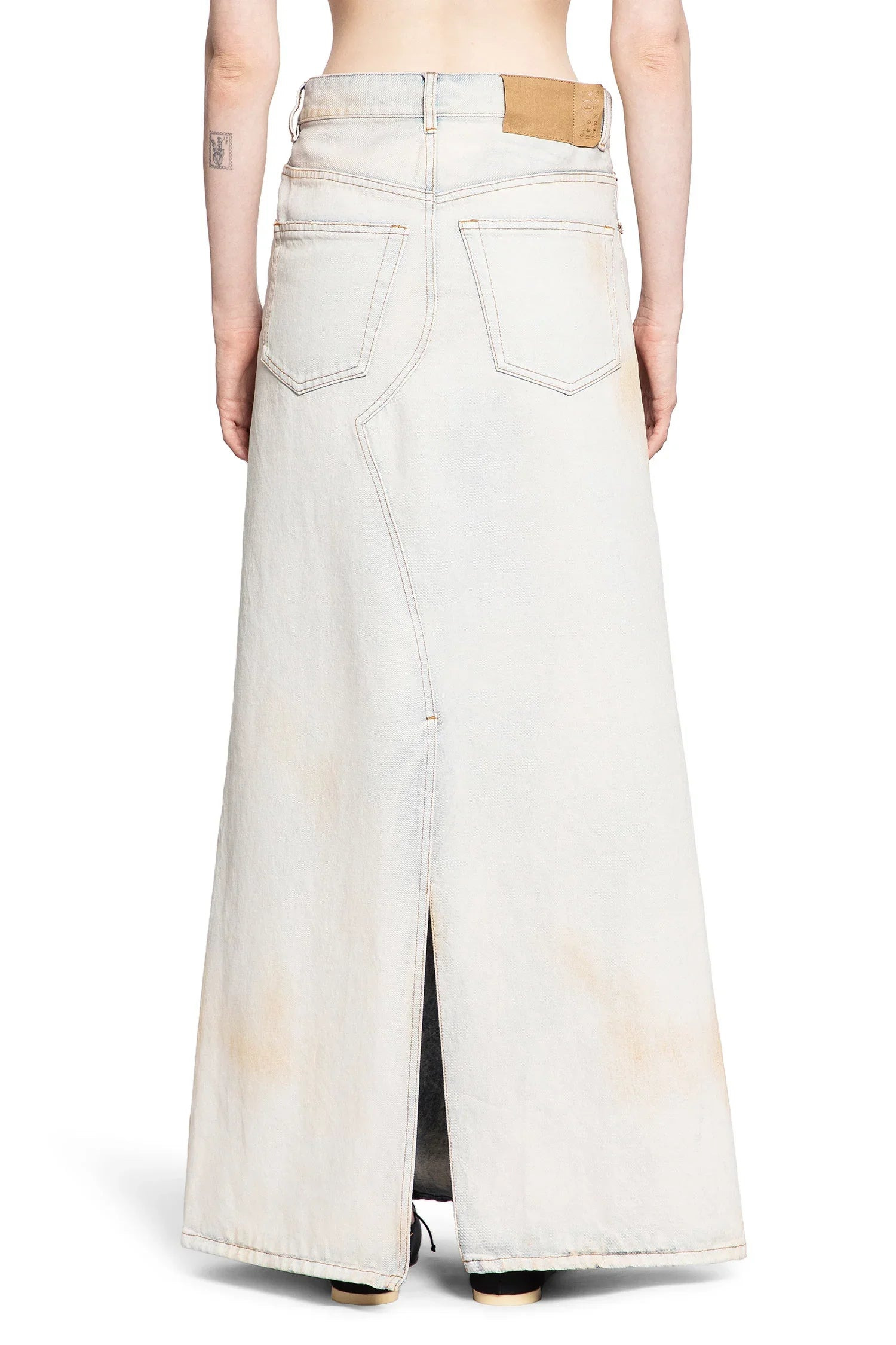 Long-Bleached-Denim-Skirt - 3