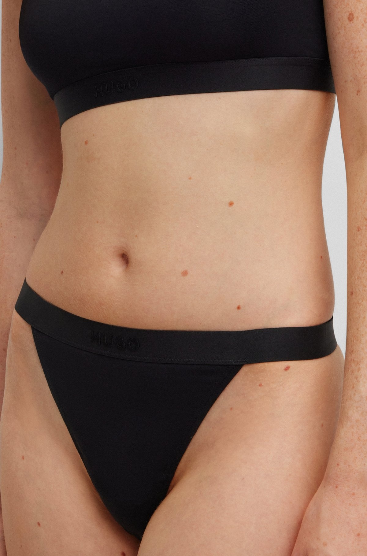 STRING BRIEFS IN STRETCH MODAL WITH LOGO WAISTBAND - 4