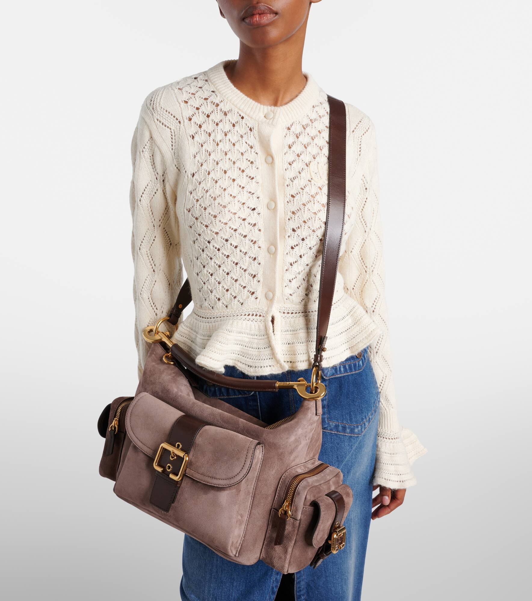 Suede camera bag - 7