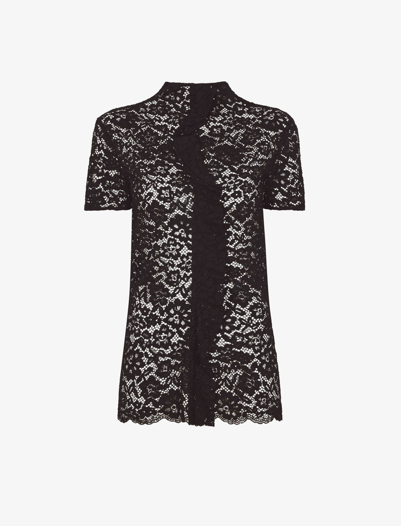 Stretch Lace Short Sleeve Top 1