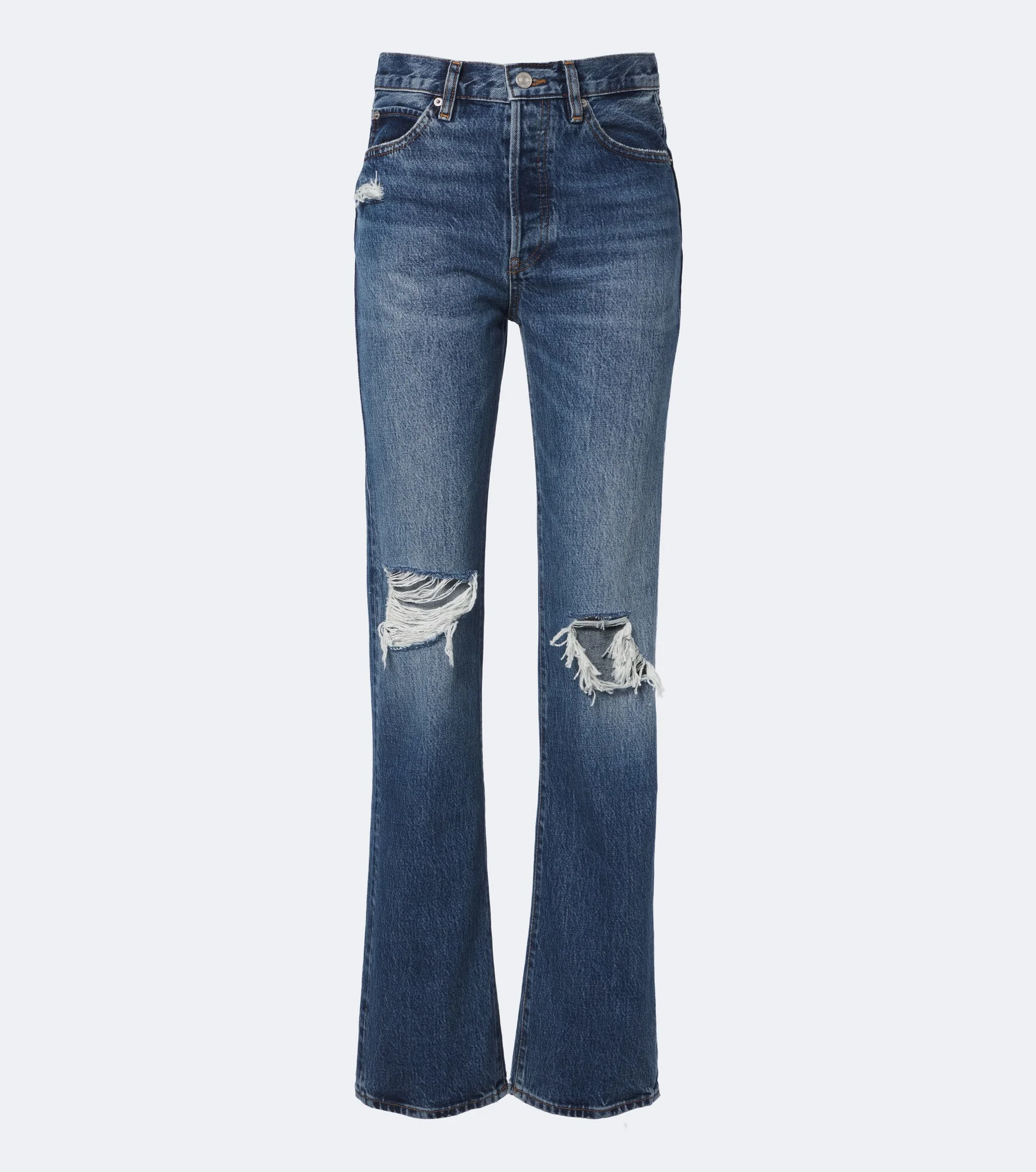 The Vertical distressed straight jeans - 1