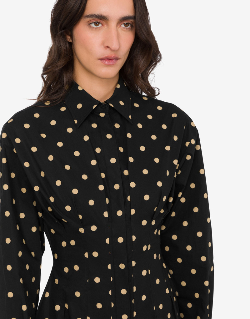 POLKA DOTS PRINTED COTTON POPLIN DRESS 3