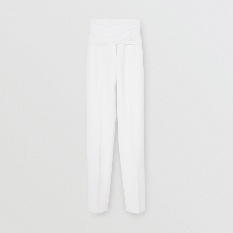 Sash Detail Technical Wool Tailored Trousers 1