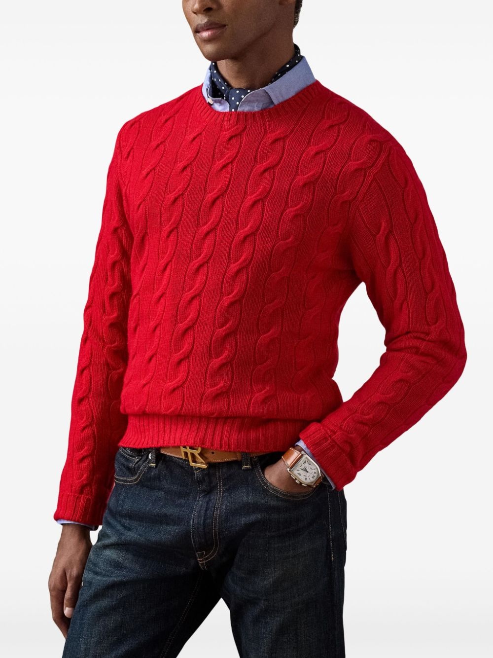 cable-knit cashmere sweater - 4