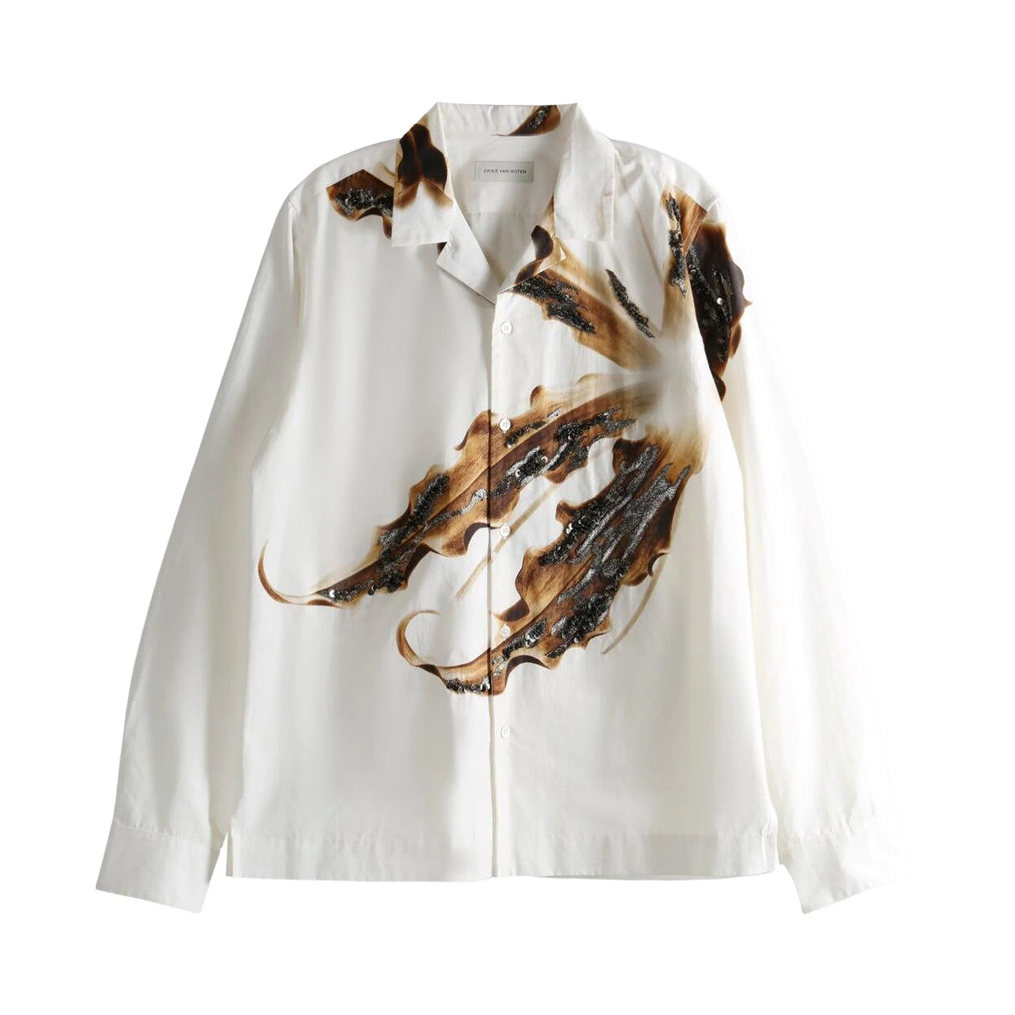 Dries Van Noten Carlty Embellished Shirt 'Tan' - 1