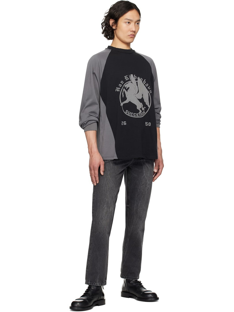 HAN KJØBENHAVN Black 'Successor' Printed Long Sleeve T-shirt outlook