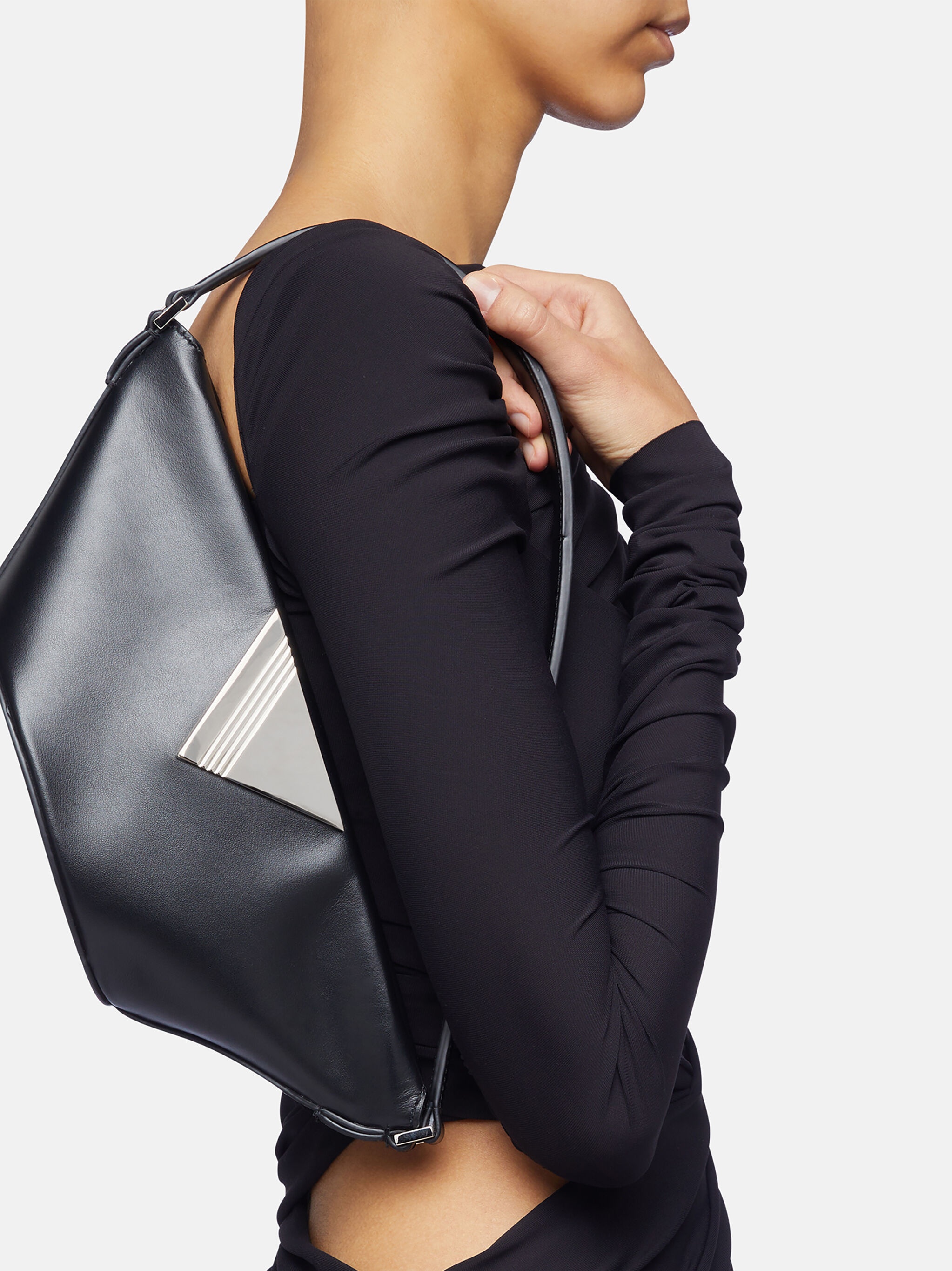 ''PICCOLA'' BLACK SHOULDER BAG - 2