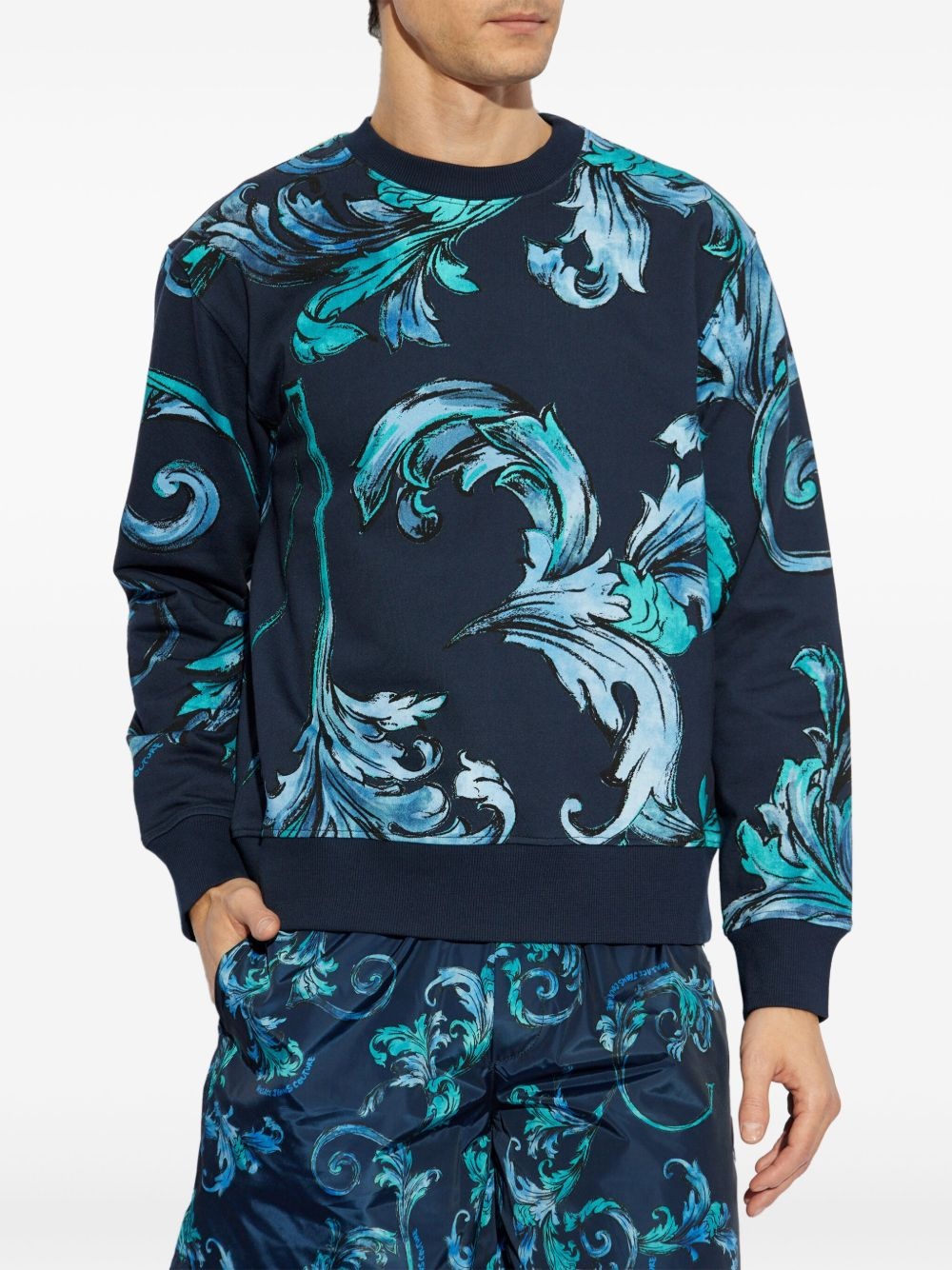 Barocco-print sweatshirt - 3