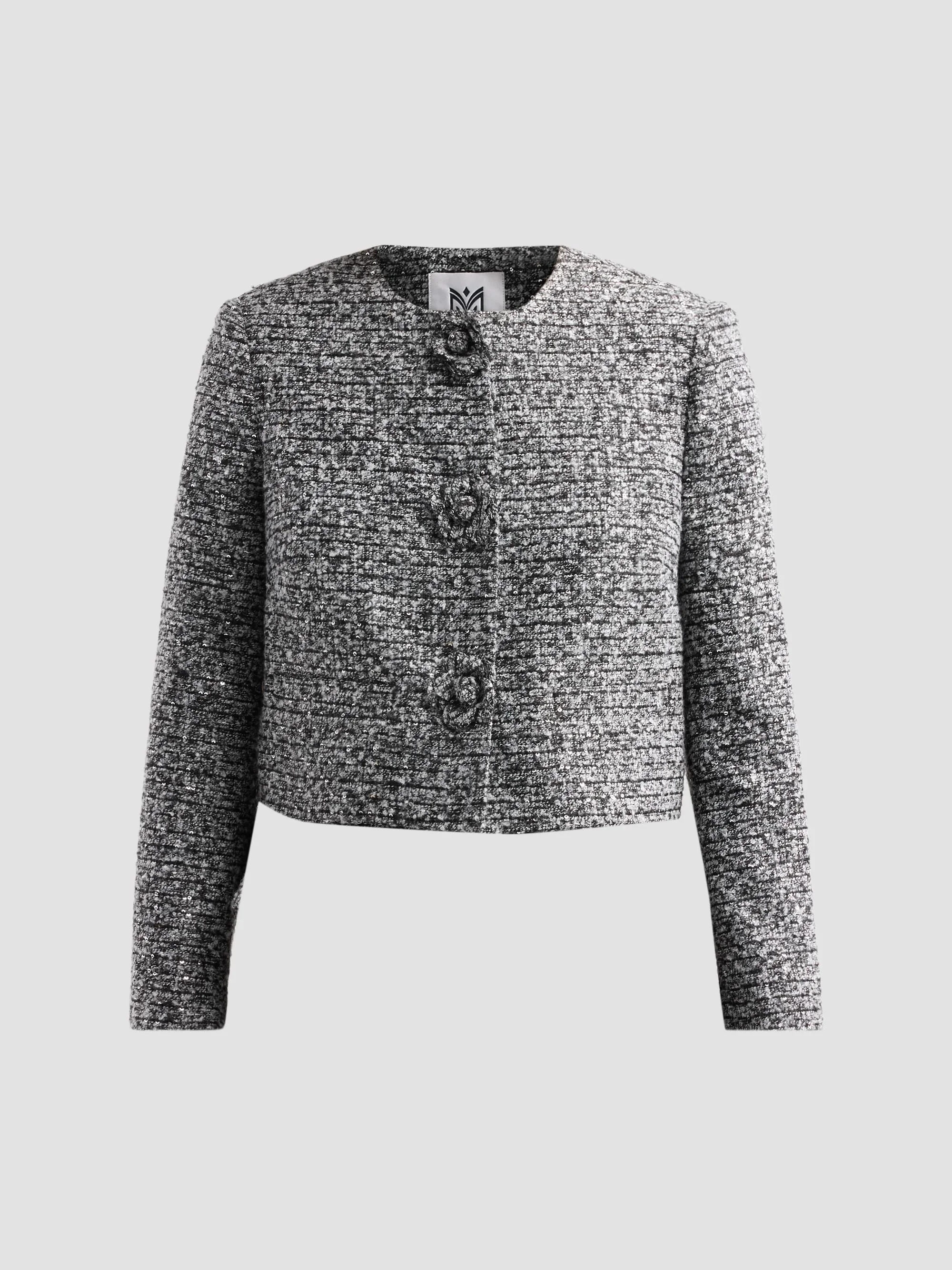 Women's Selena Crop Jacket - Grey Multi - 1