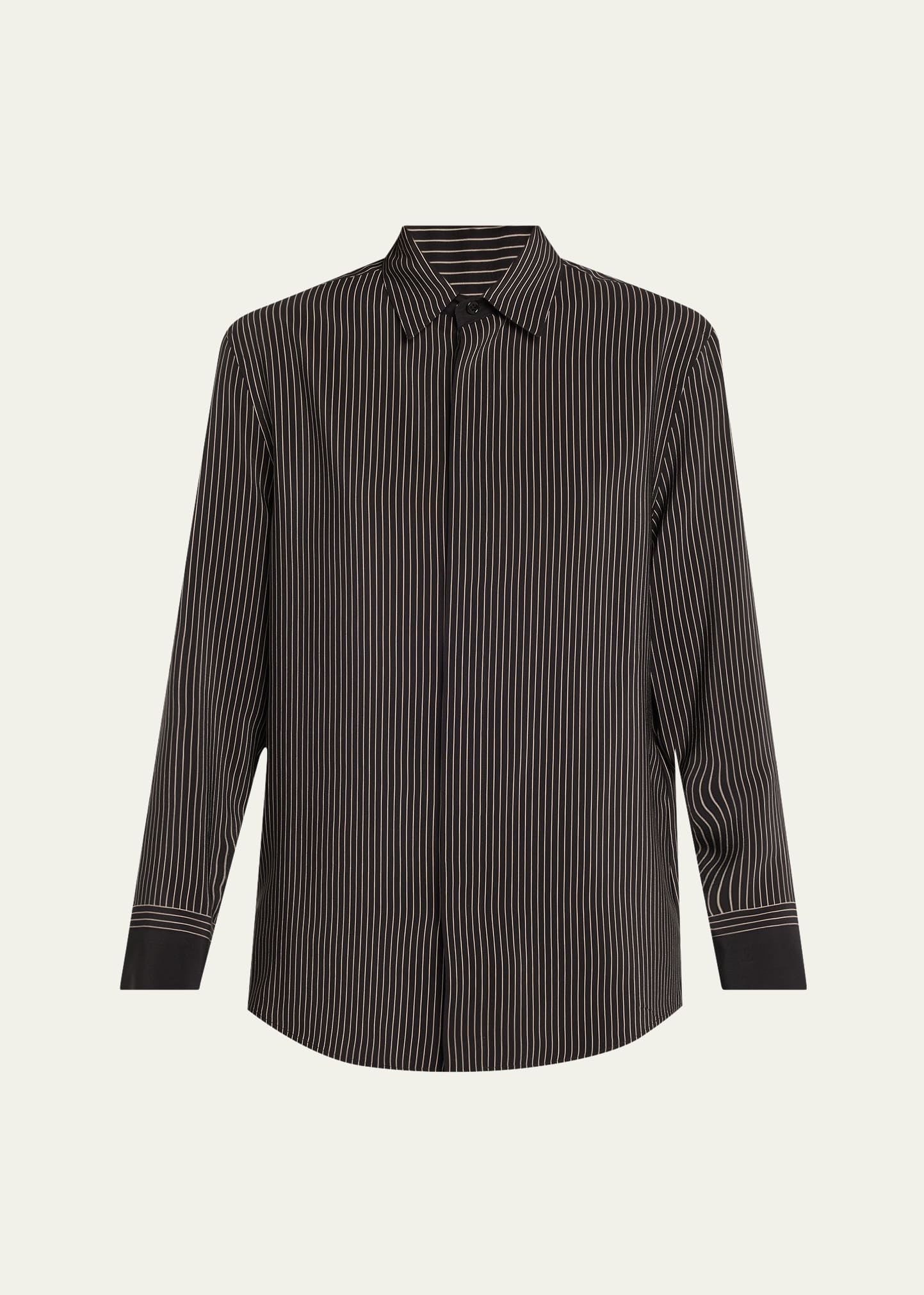 Striped Button Down Shirt - 1