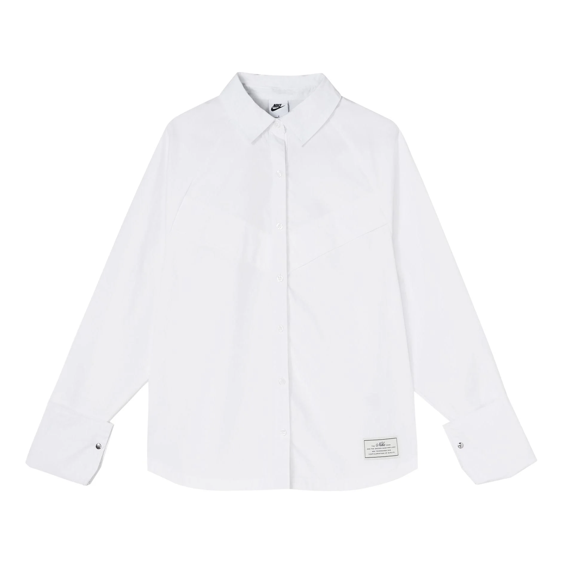 (WMNS) Nike Nsw Icn Clsh Wvn Ls Top Casual Sports Breathable Long Sleeves Autumn White Shirt DD5051- - 1
