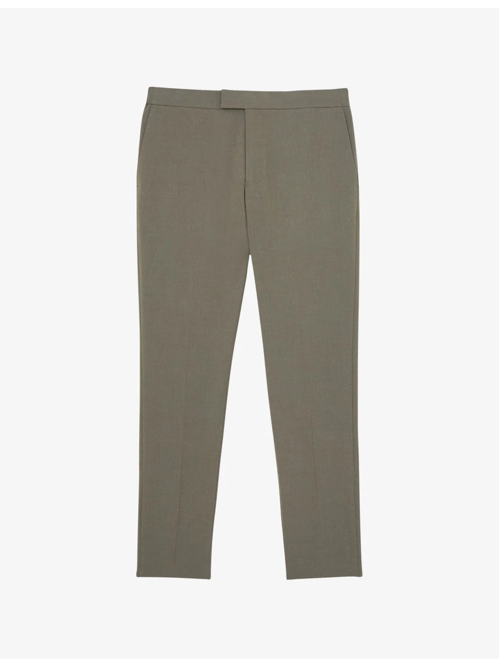 Found pressed-crease straight-leg stretch-woven trousers - 1
