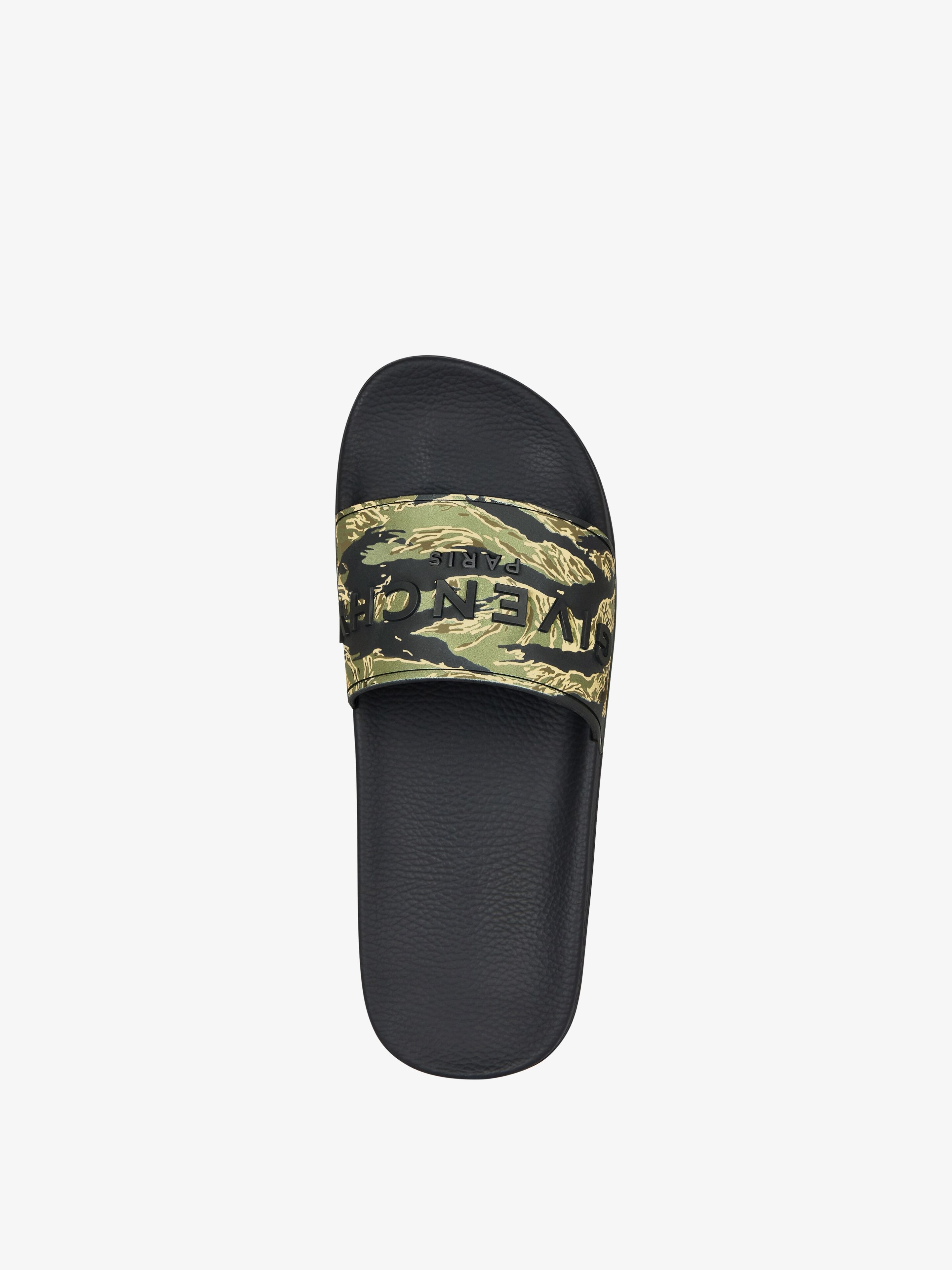 SLIDE FLAT MULES IN RUBBER WITH CAMO PRINT - 4