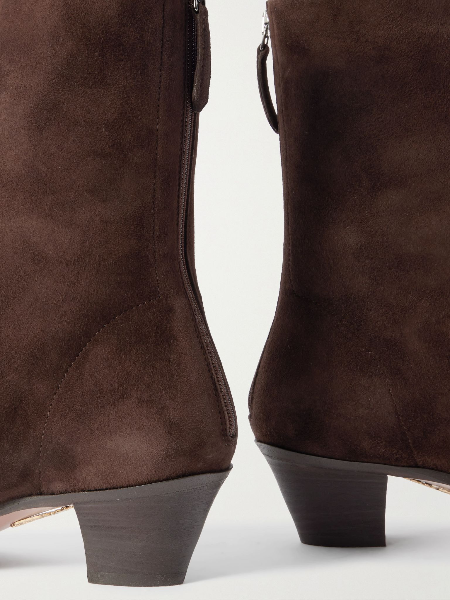 Brunswick suede ankle boots Dark brown - 4