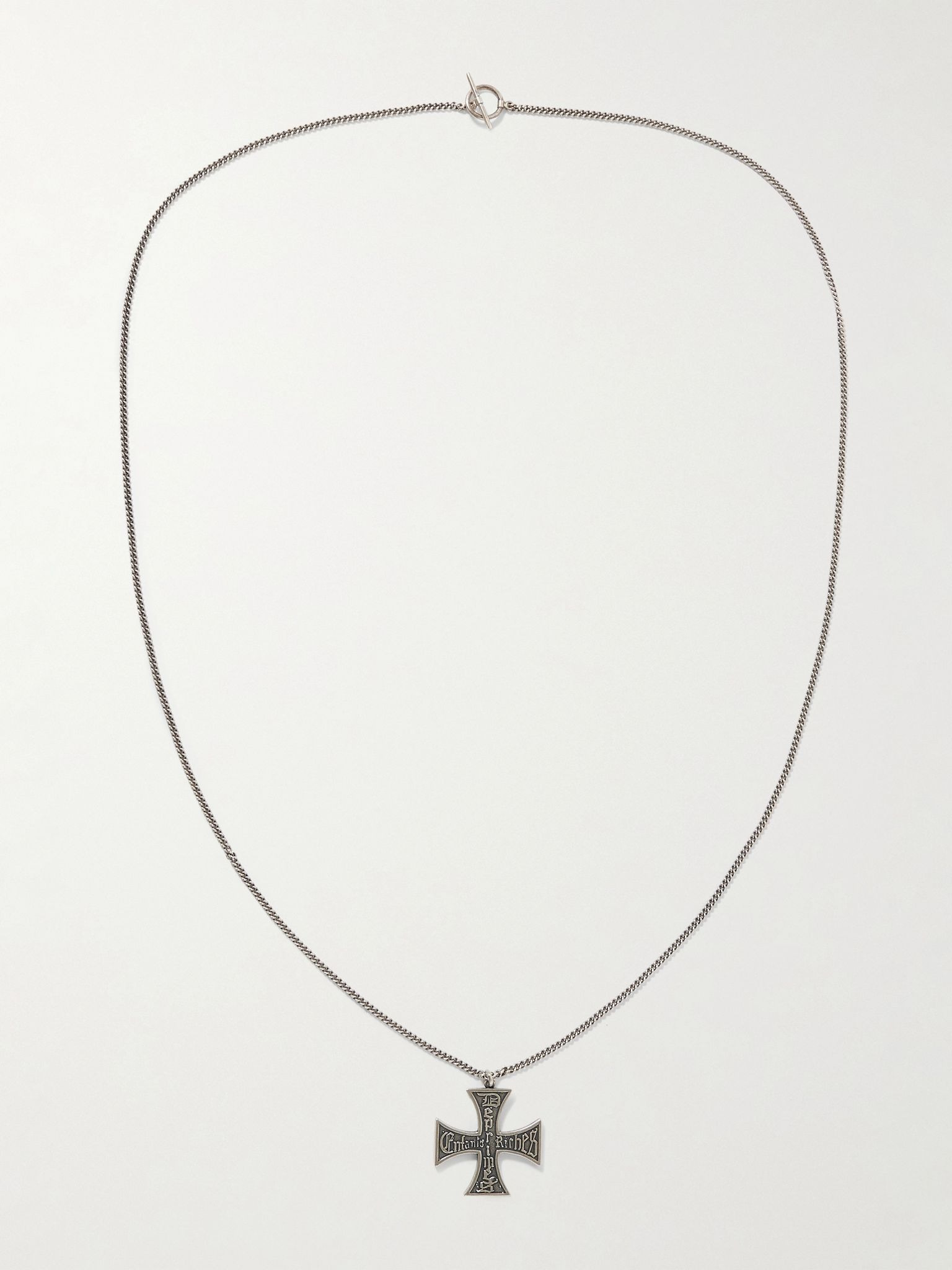 Silver Pendant Necklace Silver - 4