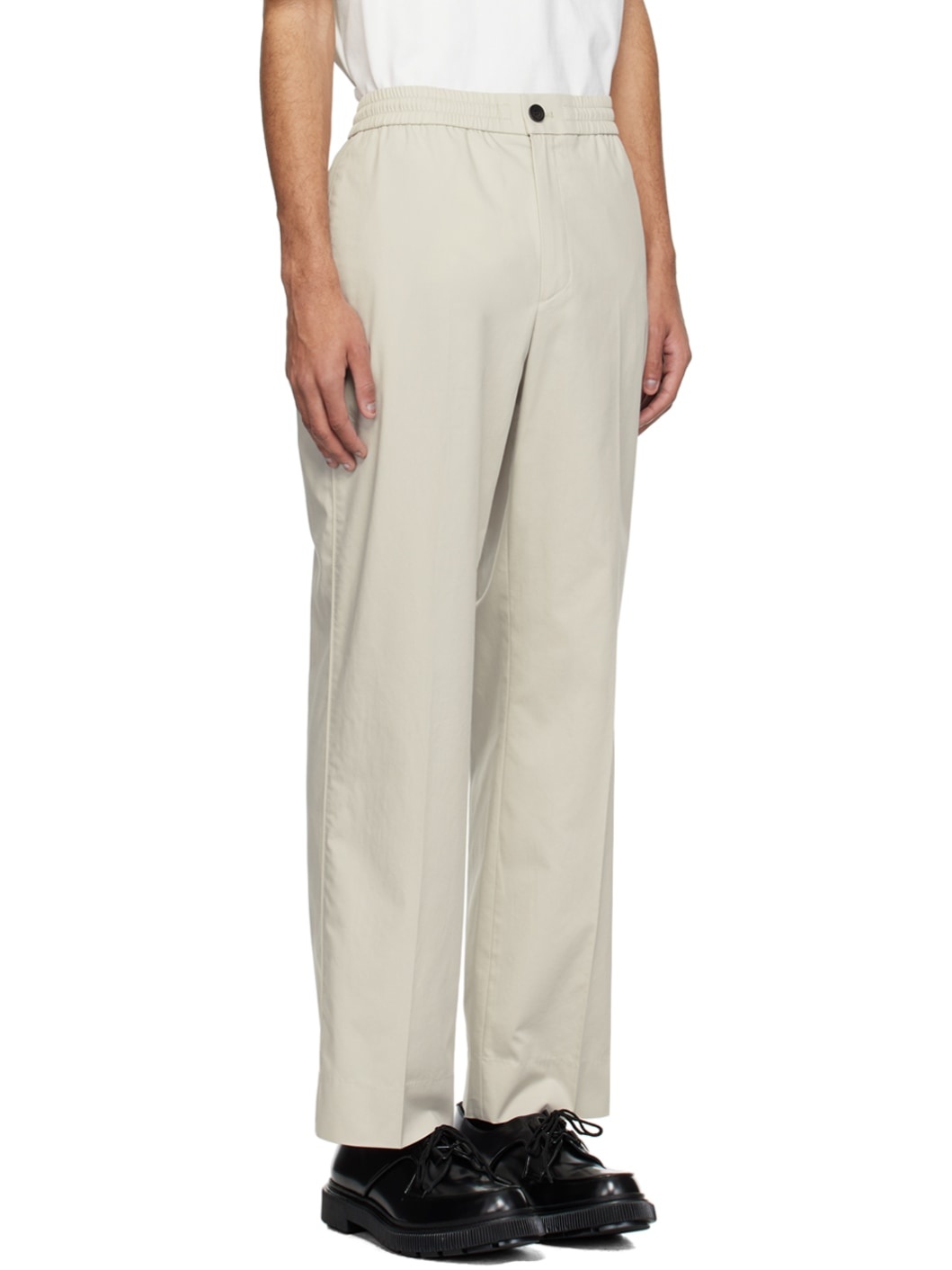 Gray Concealed Drawstring Trousers - 2