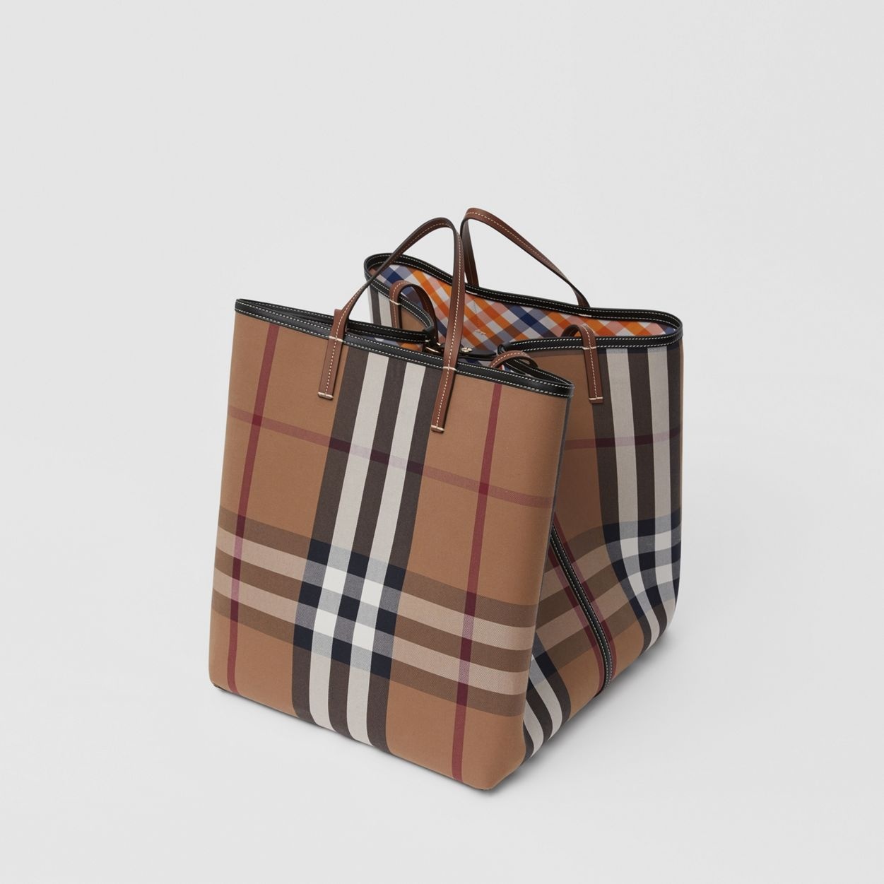 Extra Large Check Cotton Beach Tote - 4