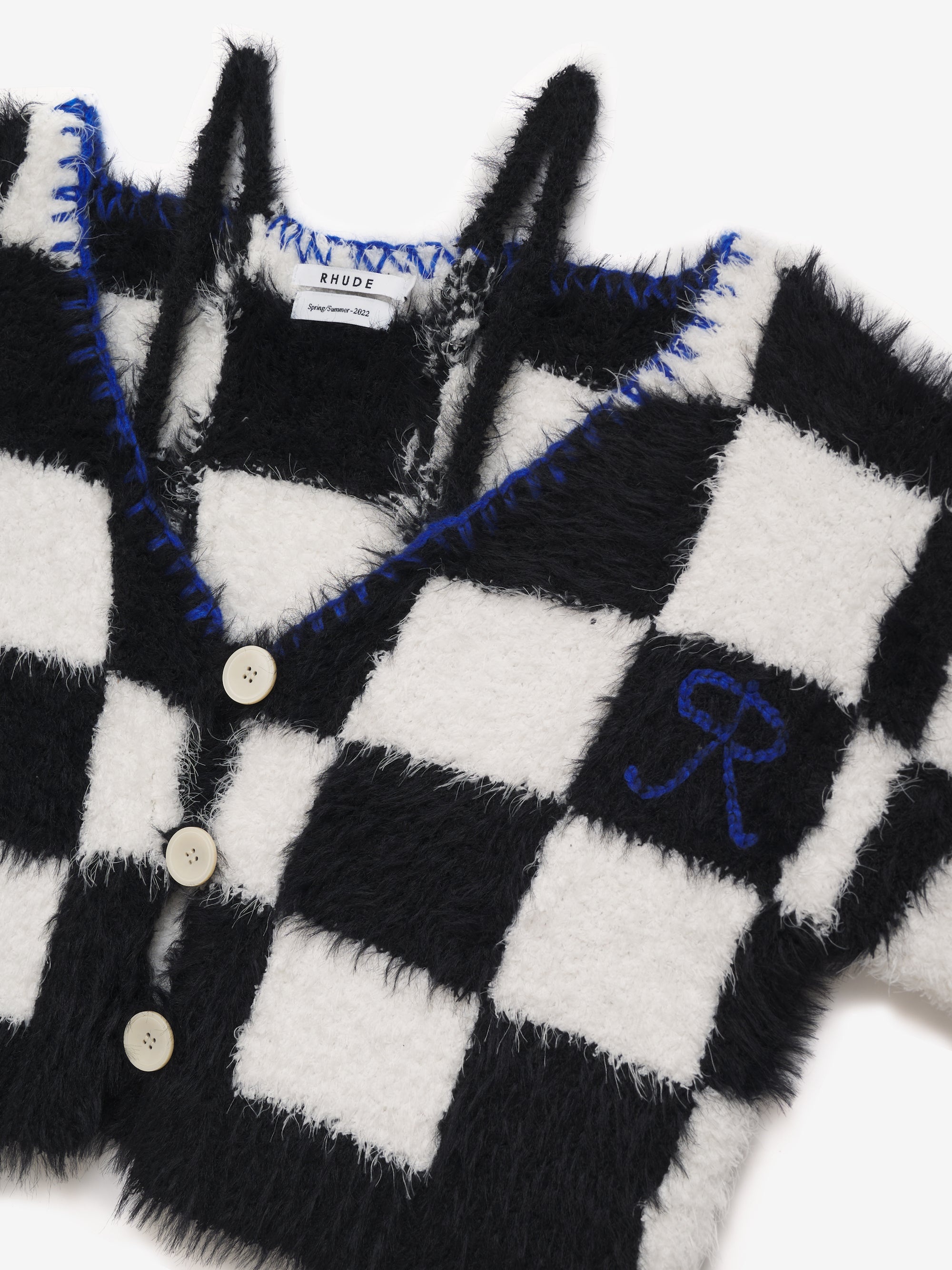 Rhude CHECKERED KNIT CARDIGAN | REVERSIBLE