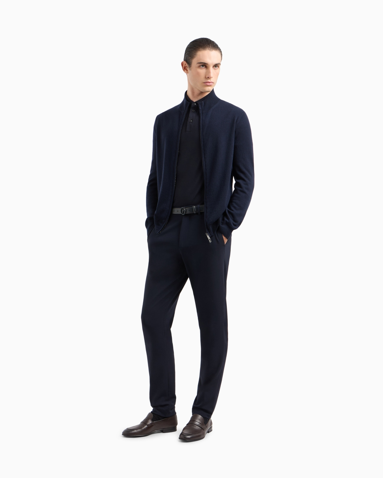 Pure virgin-wool piqué polo shirt - 2