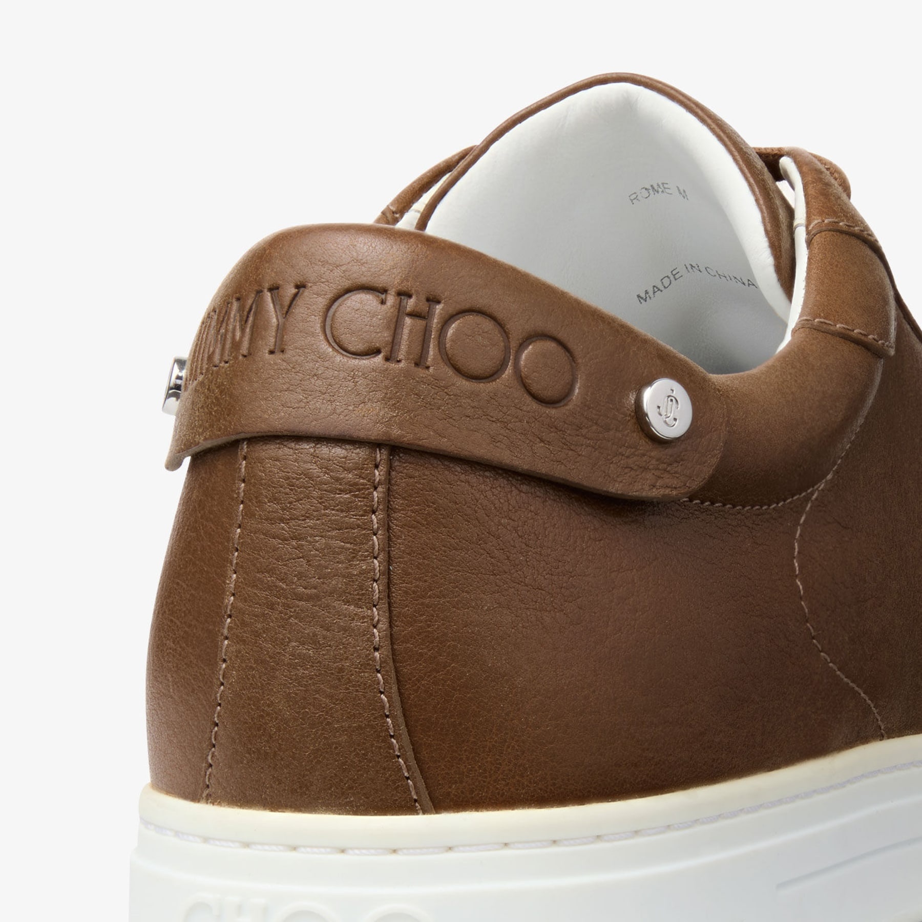 JIMMY CHOO Rome/M Oak Leather Trainers | REVERSIBLE