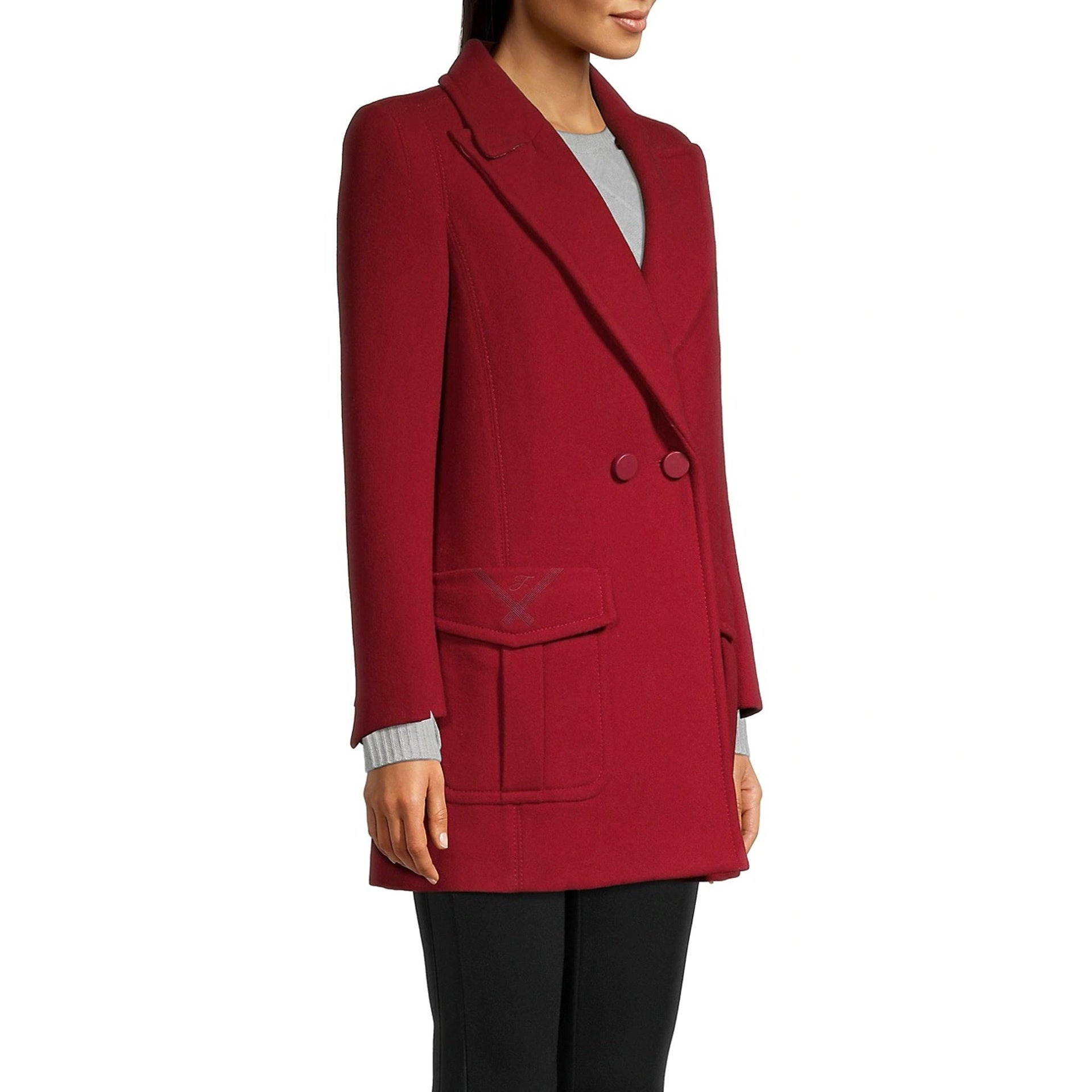 Fendi Fur Collar Wool Coat Women - 4