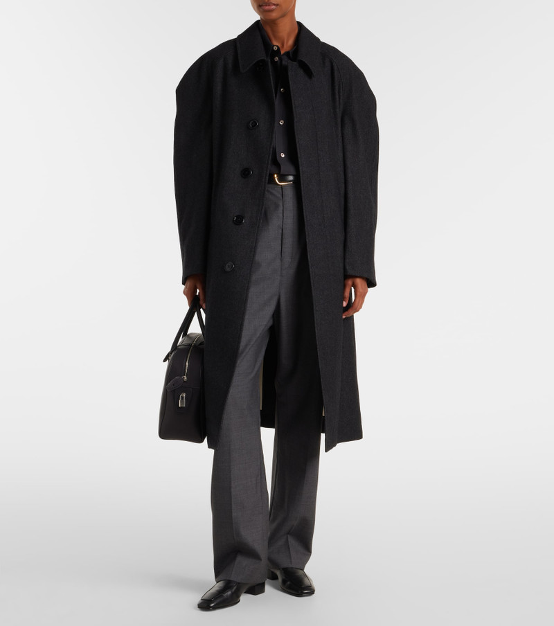 Lemaire Belted wool and cotton twill coat outlook