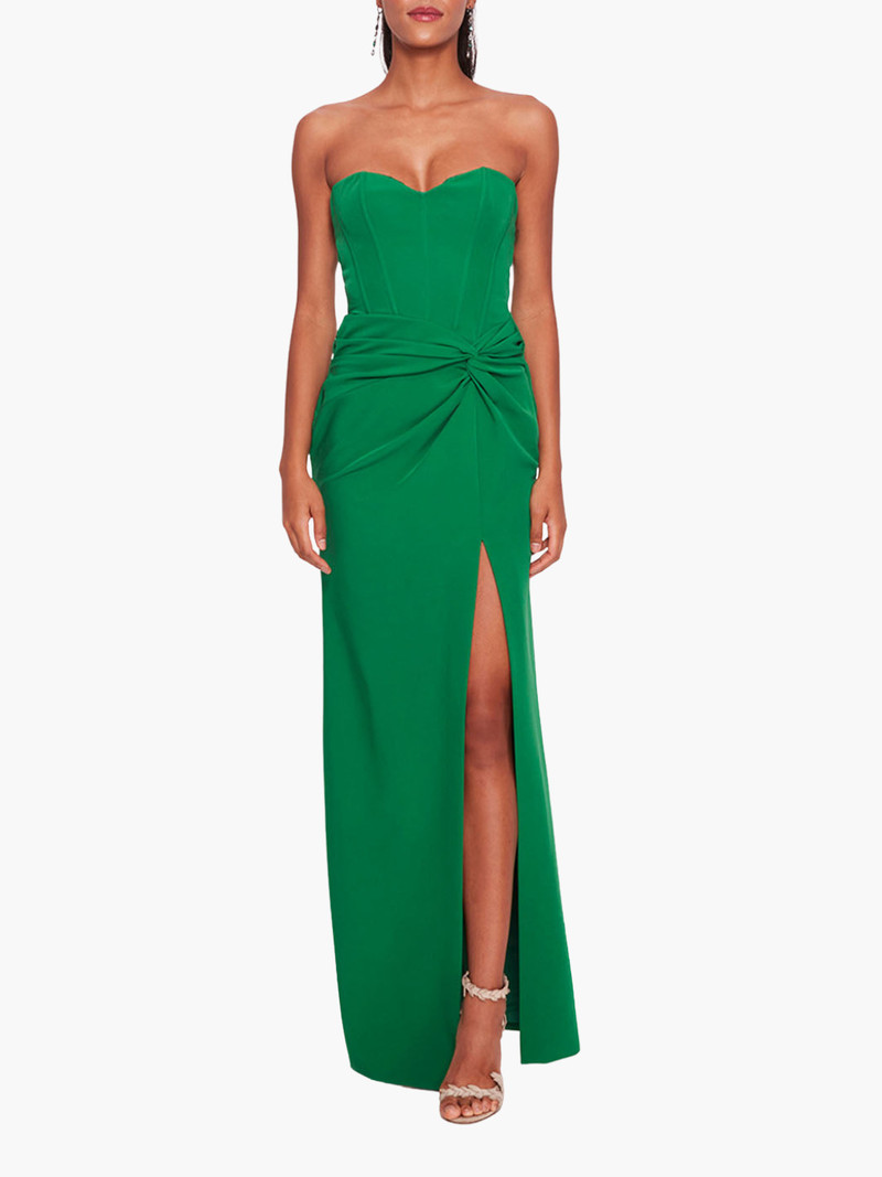 TWIST CREPE COLUMN GOWN 1