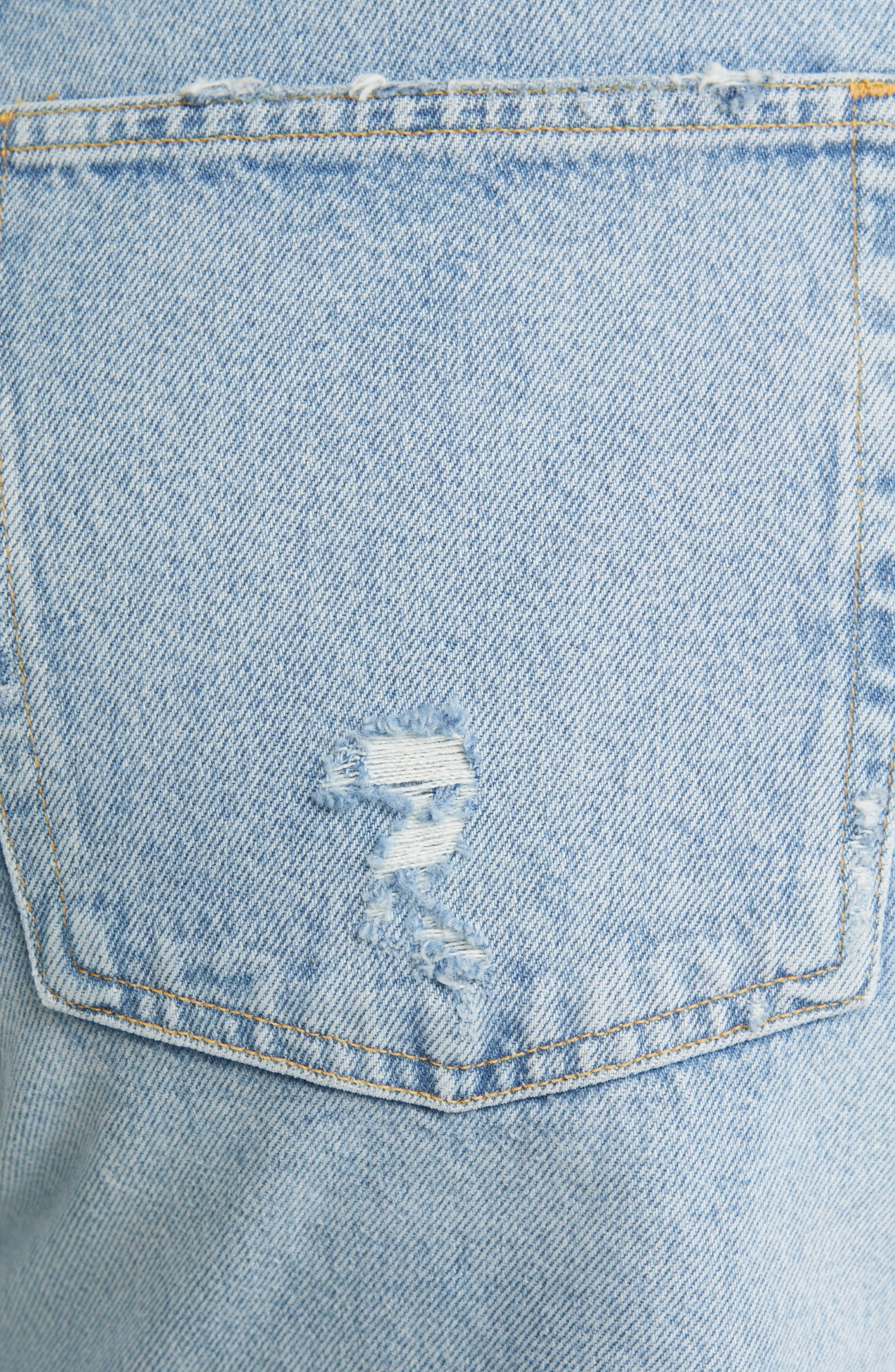AGOLDE Parker Long High Waist Cutoff Denim Shorts in Swapmeet at Nordstrom - 5