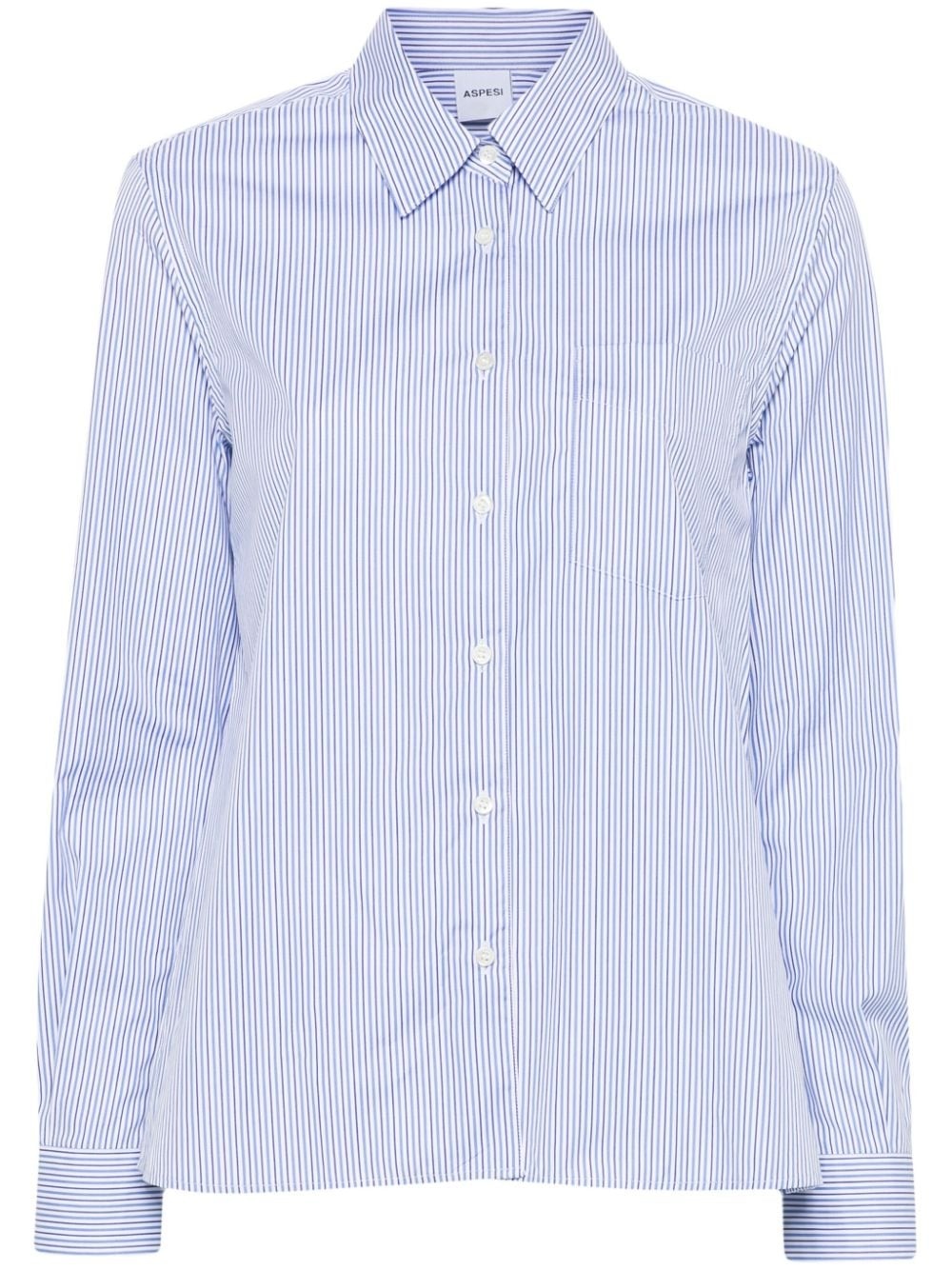 pinstriped cotton shirt - 1