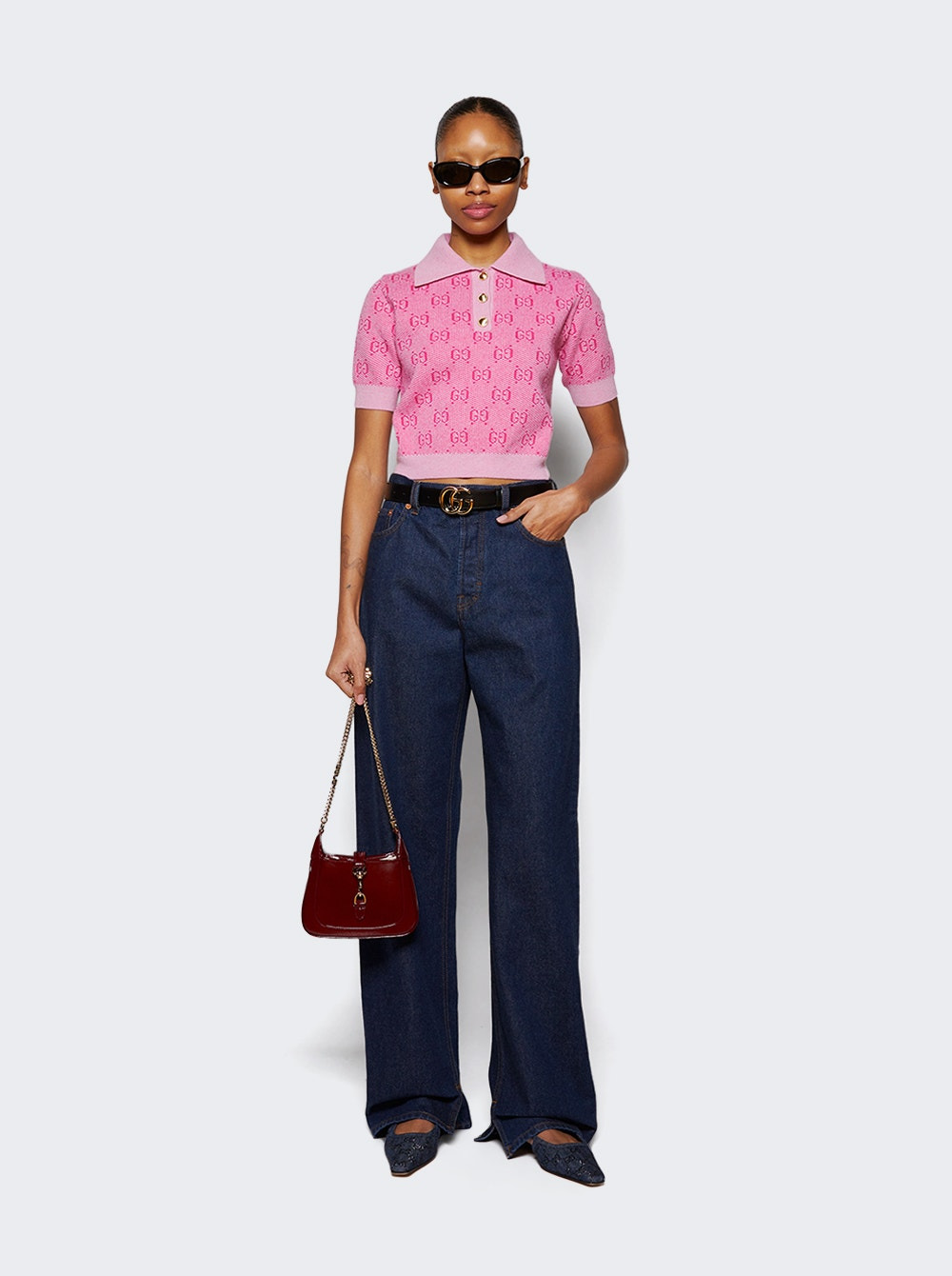Gg Marmont Thin Belt Black - 3