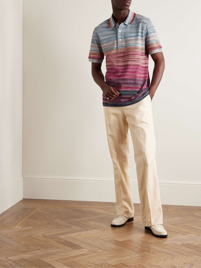 Missoni Striped Space-Dyed Cotton-Piqué Polo T-Shirt outlook
