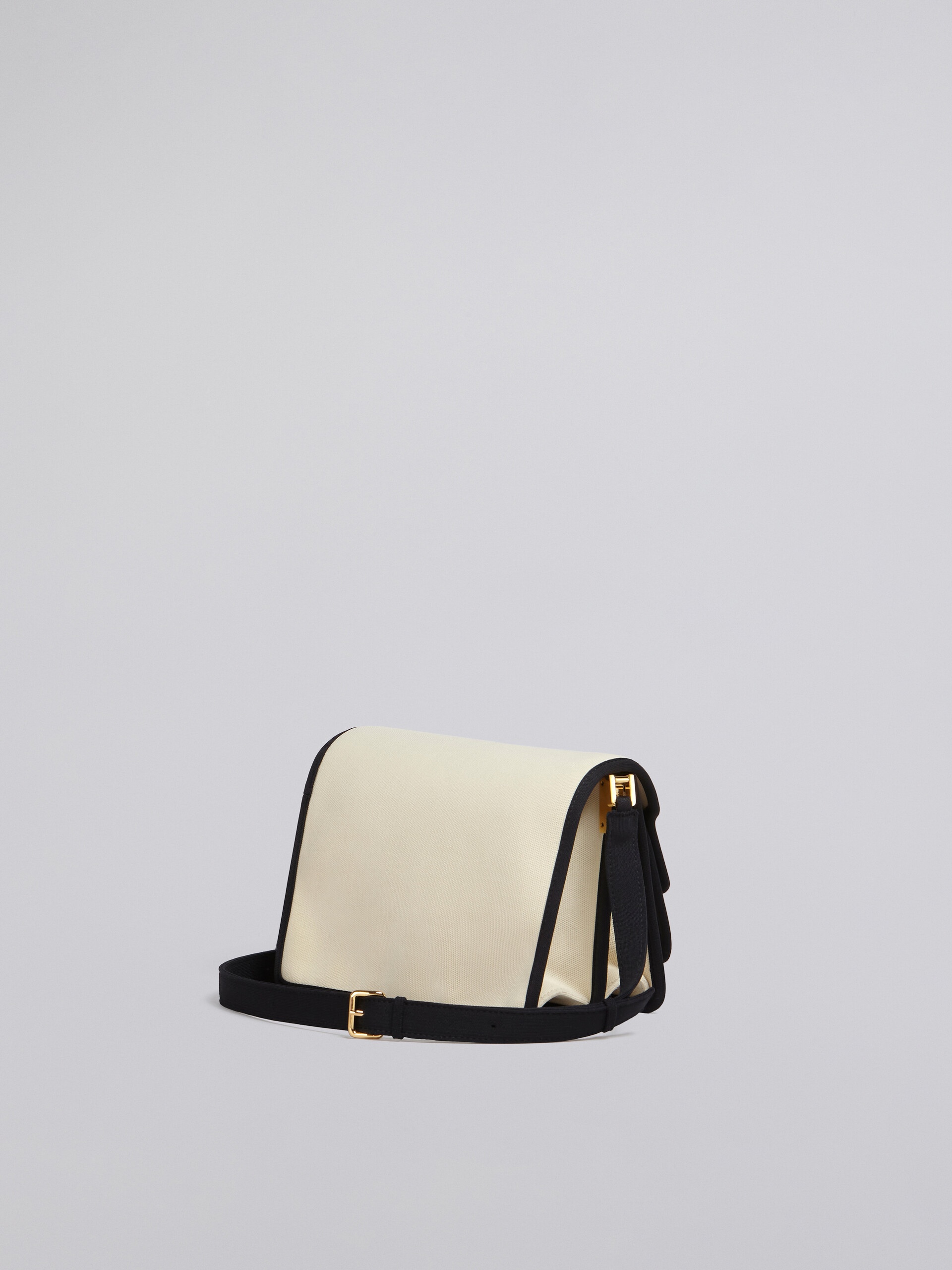 TRUNK SOFT MEDIUM BAG IN WHITE JACQUARD - 3