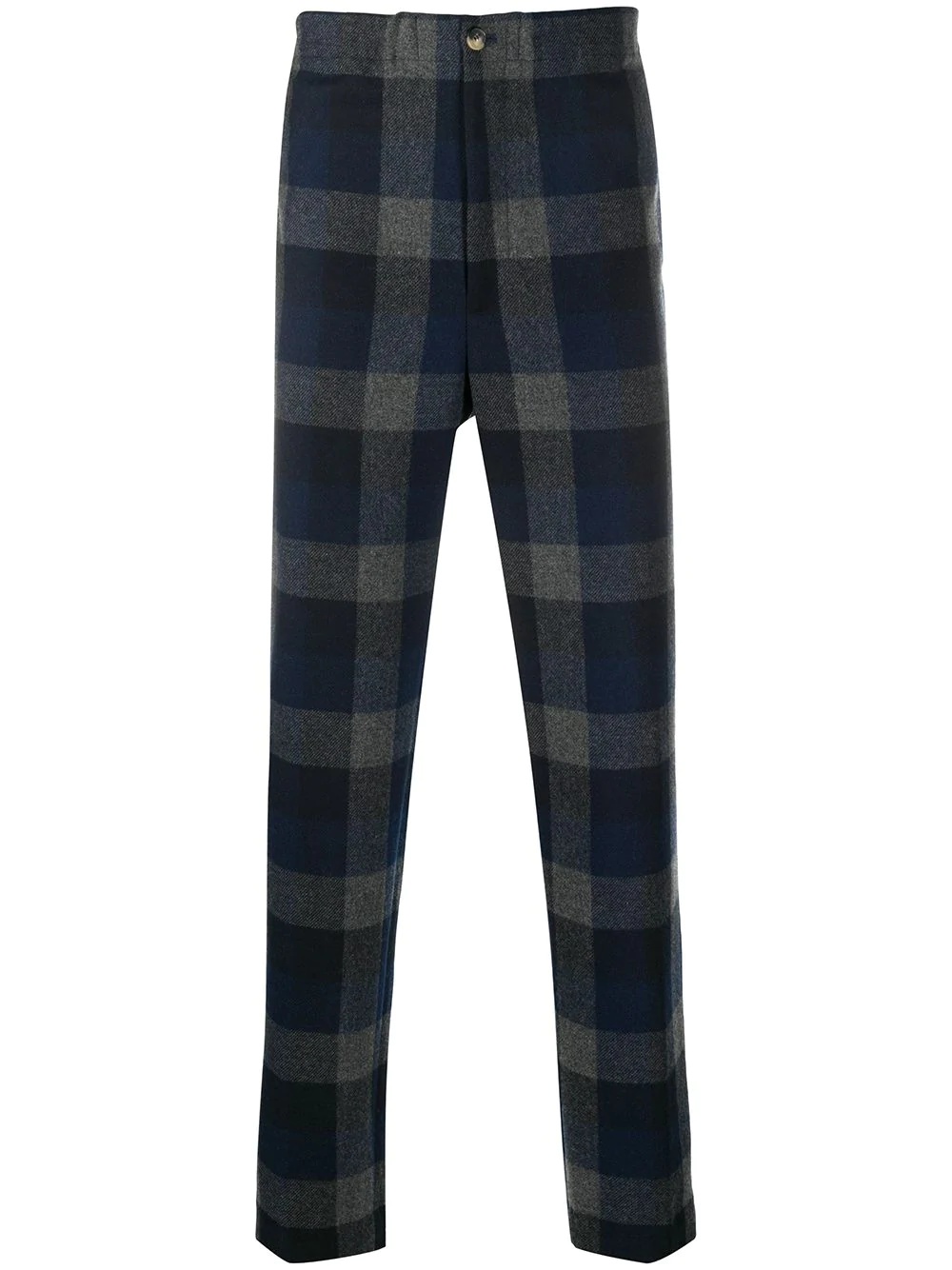 checked tailored trousers - 1