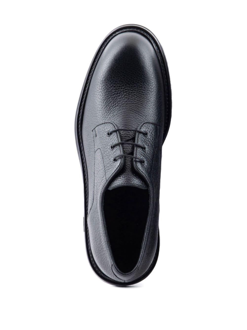 lace-up leather derby shoes - 3