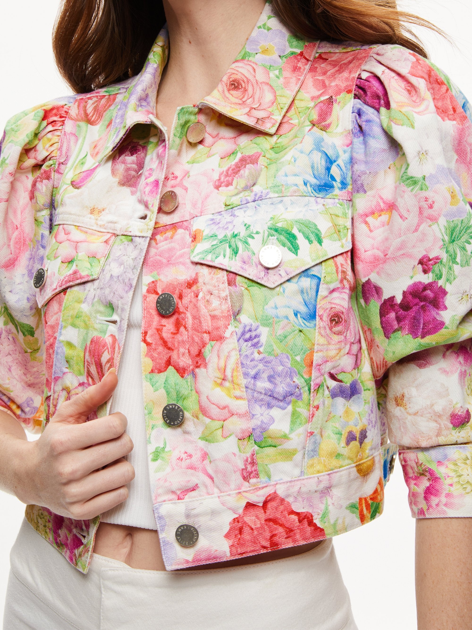 LANA PUFFED SLEEVE DENIM JACKET - 4