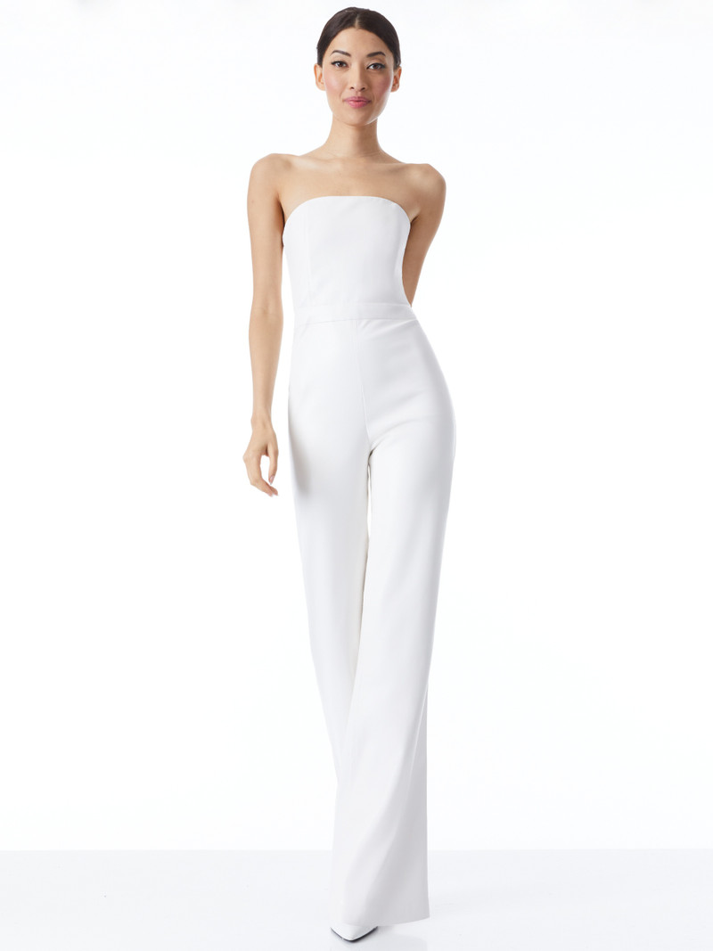 Alice + Olivia LAVERA VEGAN LEATHER JUMPSUIT outlook